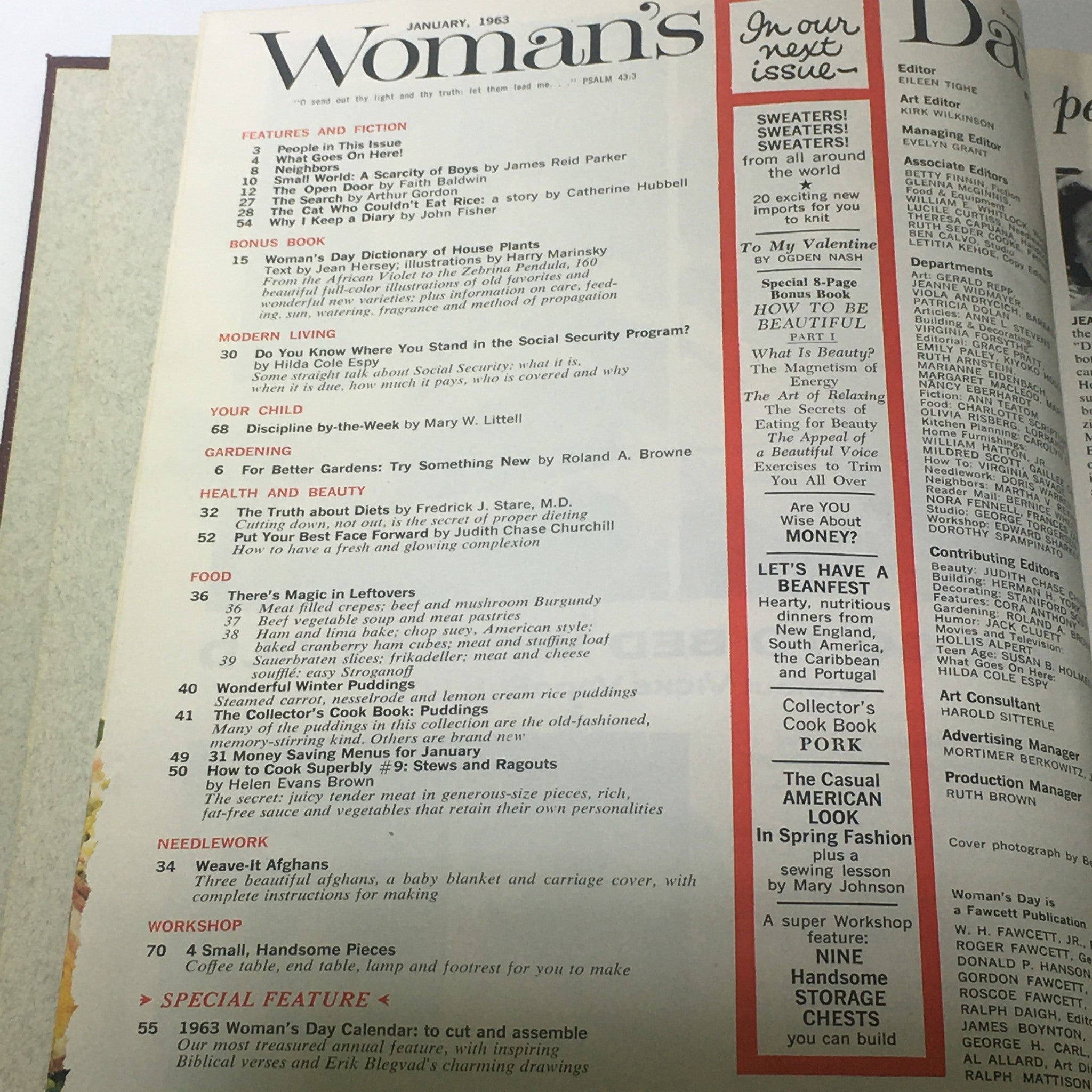 1963 Woman's Day Magazine Complete Year Round In One Book Compilation