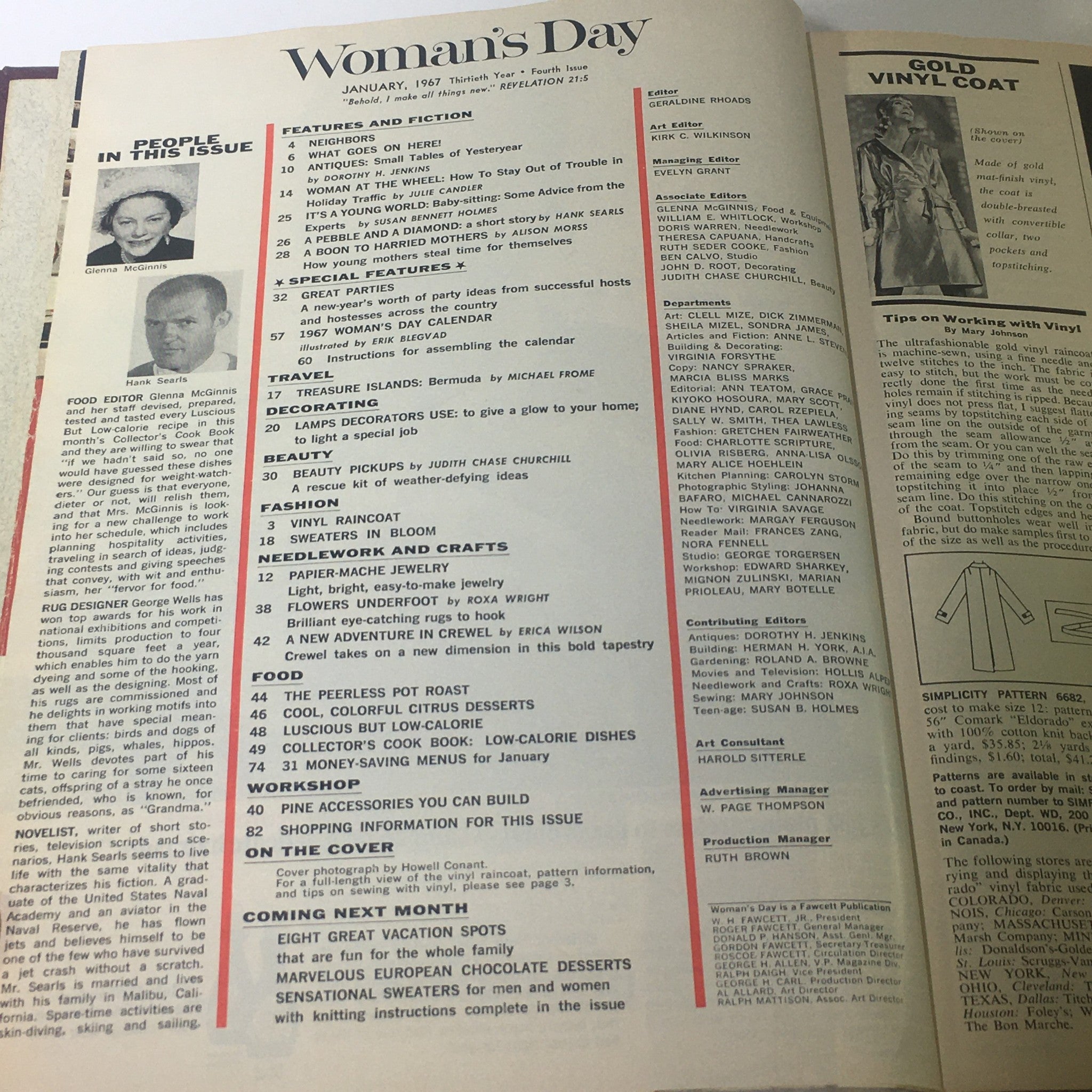 1967 Woman's Day Magazine Complete Year Round In One Book Compilation