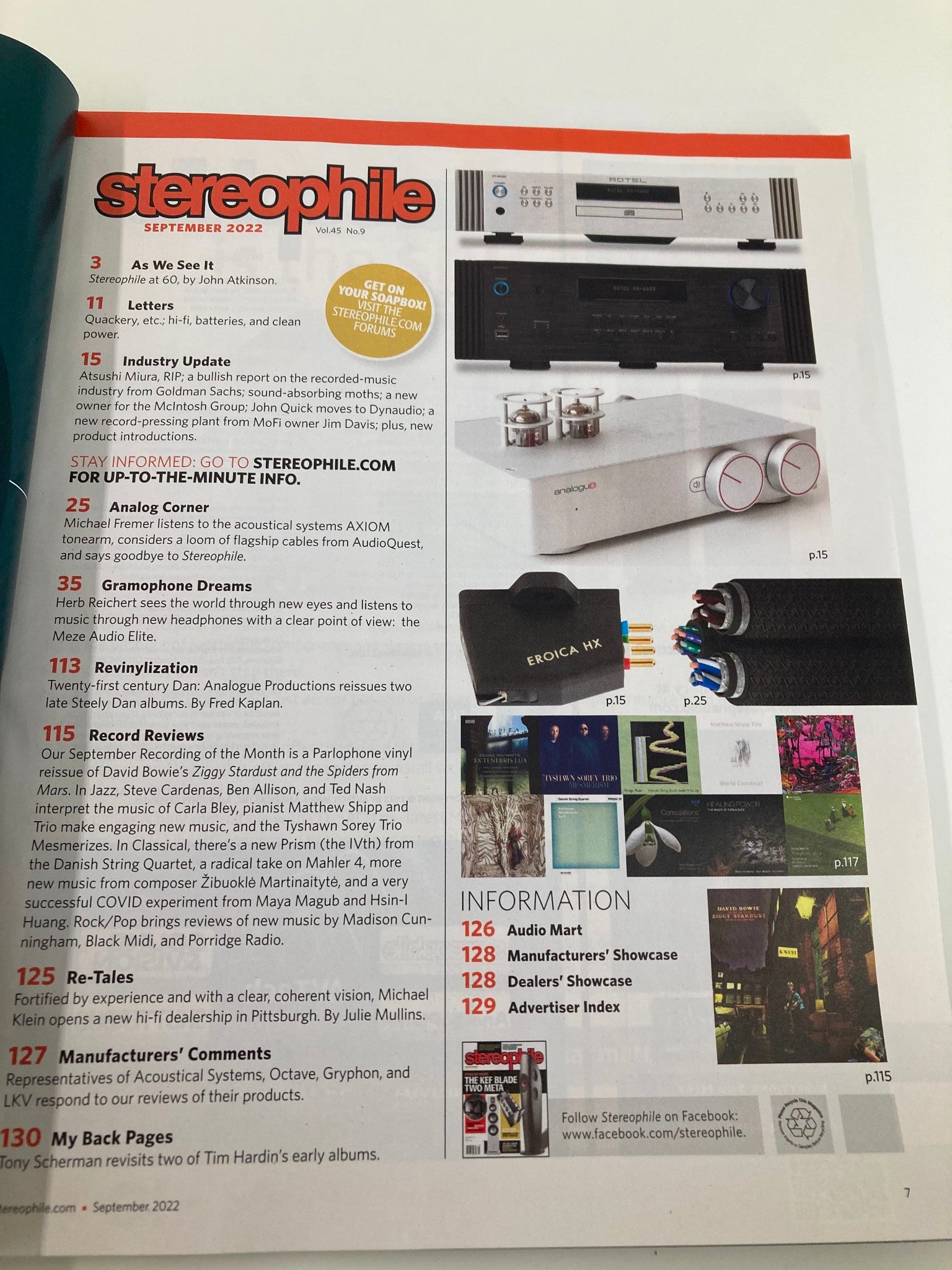 Stereophile Magazine September 2022 The Kef Blade Two Meta No Label