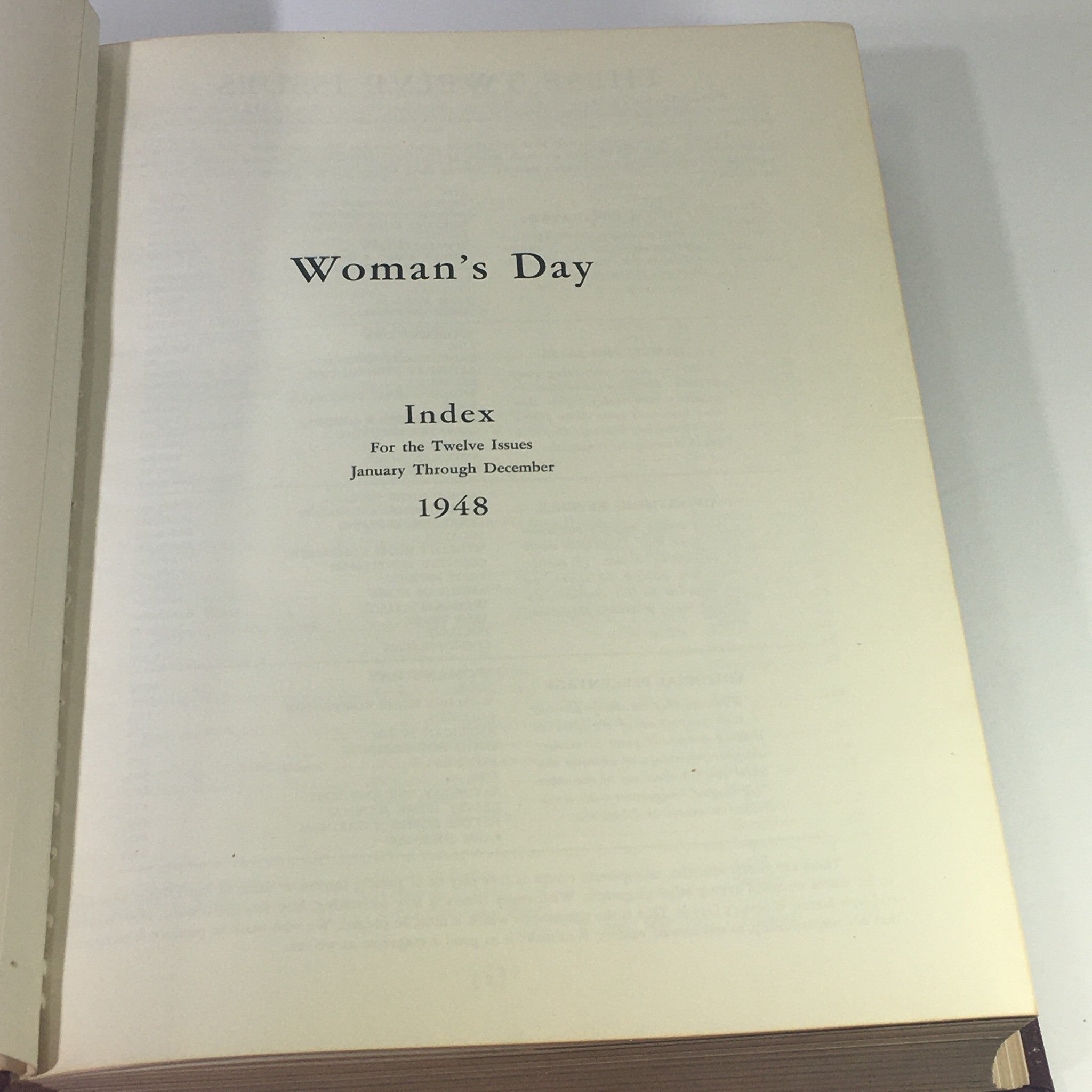 1948 Woman's Day Magazine Complete Year Round In One Book Compilation