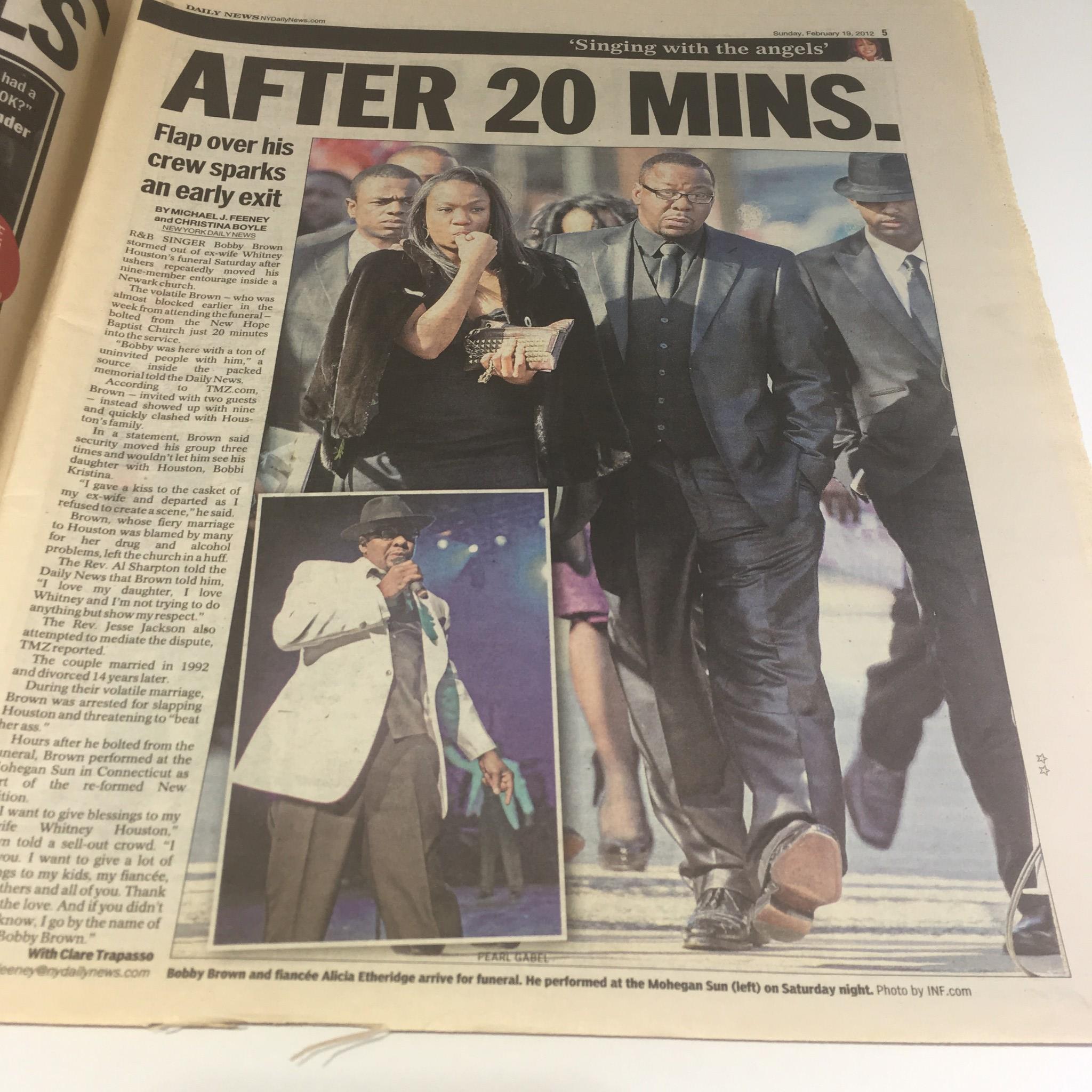 New York Daily News: Feb 19 2012, Whitney Goes Home