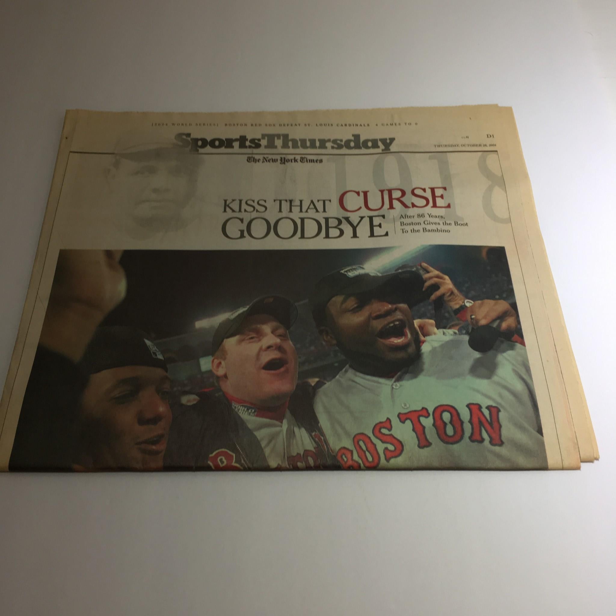 The New York Times: Oct 28 2004, Kiss That Curse Goodbye