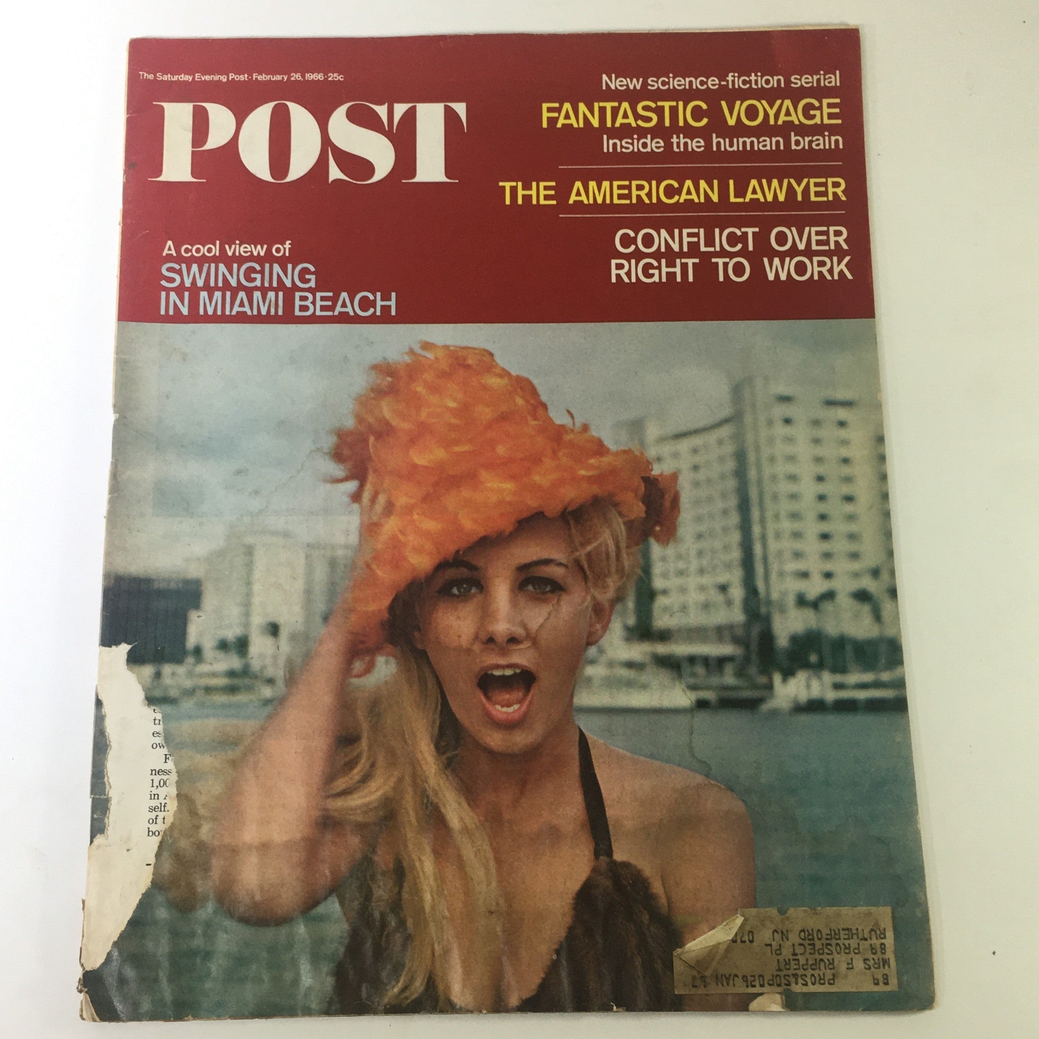 VTG The Saturday Evening Post February 26 1966 - Fantastic Voyage / U.S. Lawyer