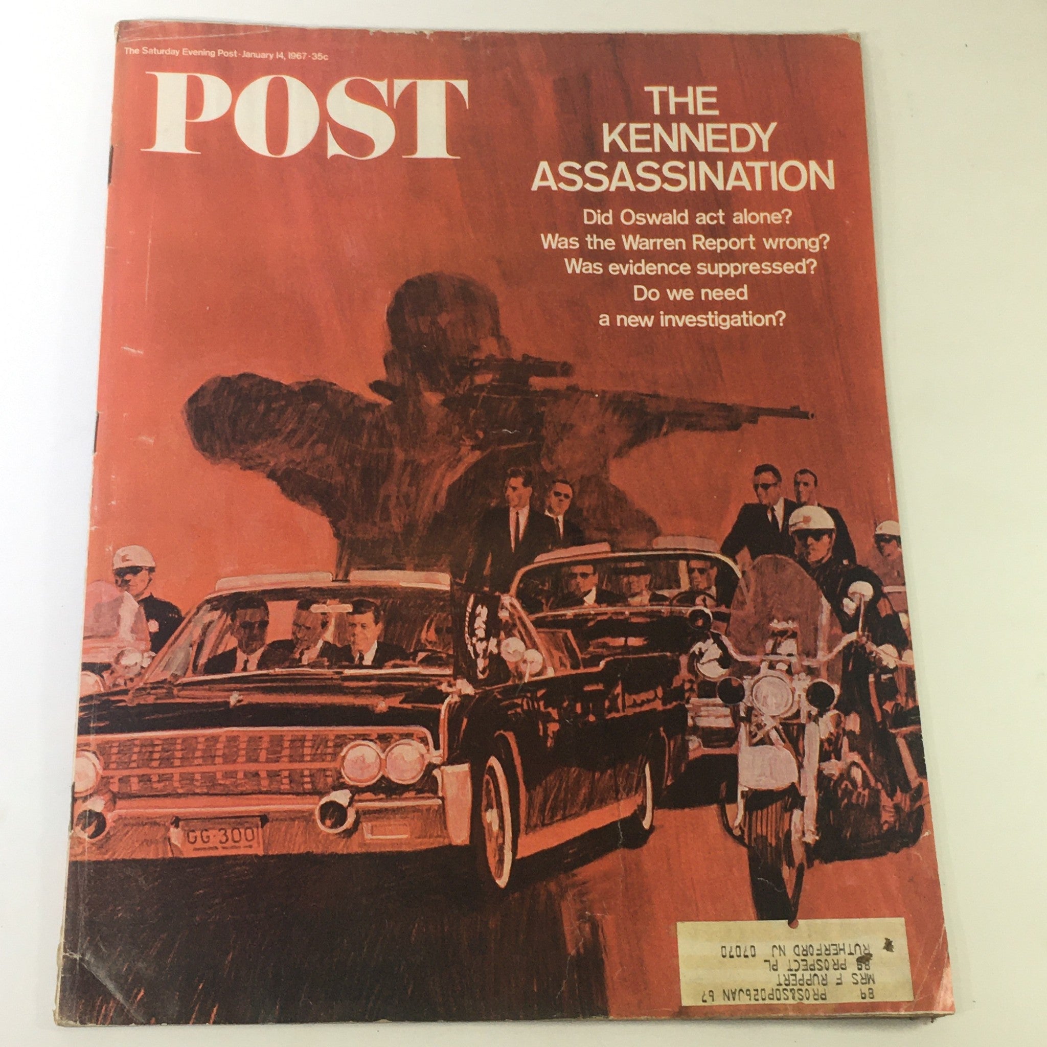 VTG The Saturday Evening Post January 14 1967 - The John F Kennedy Assassination