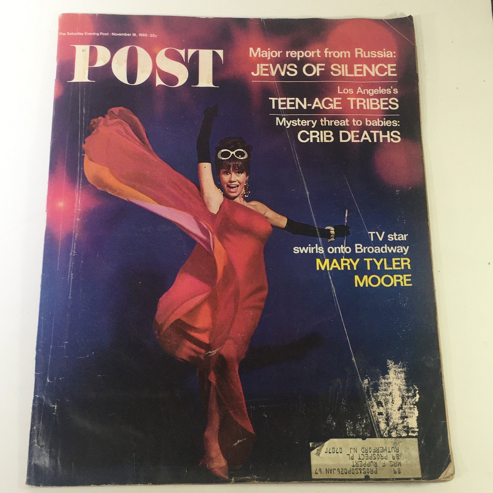 VTG The Saturday Evening Post November 19 1966 - Mary Tyler Moore / Crib Deaths