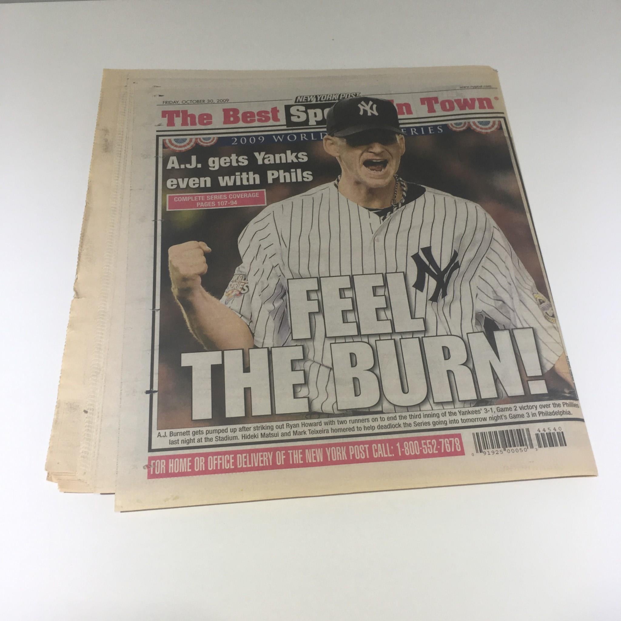 NY Post: 10/30/09,Daddy Punishes Pedro Martinez as NY Yankees Even Series