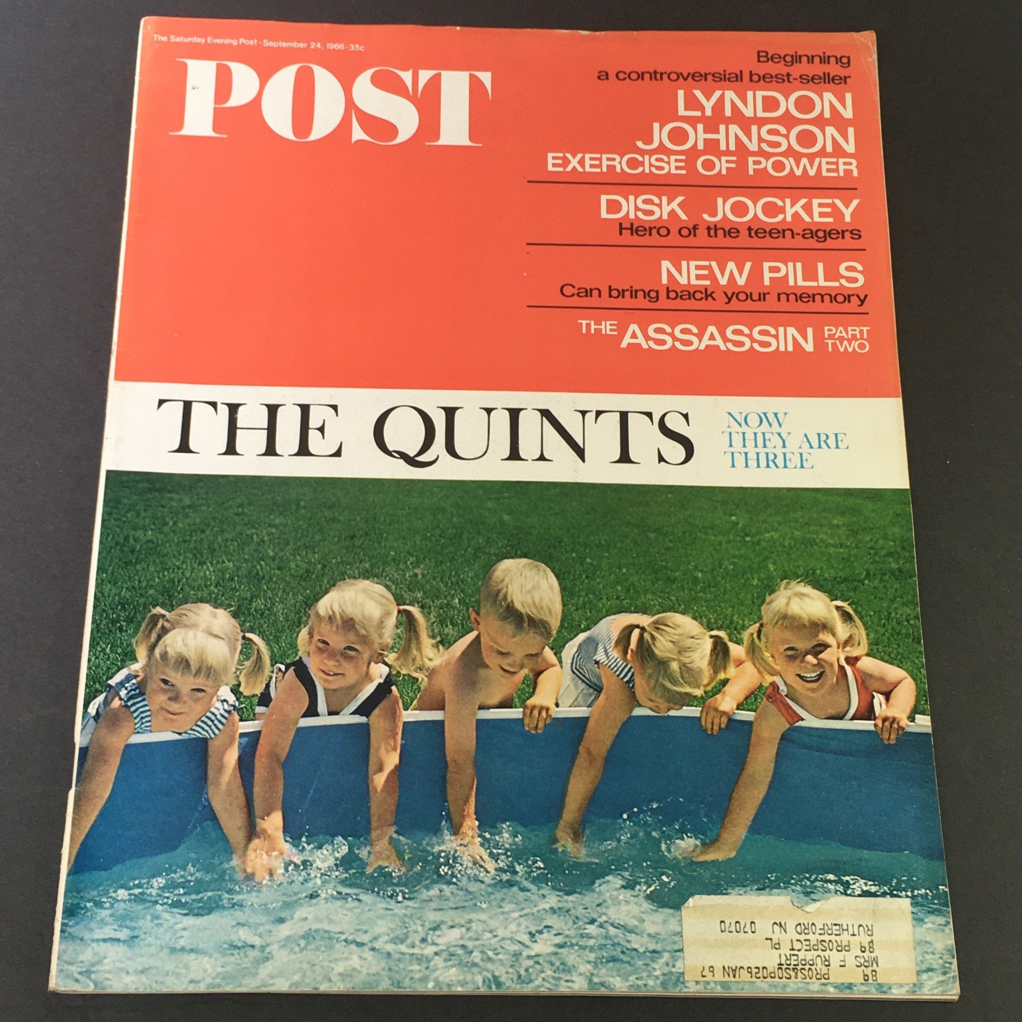 VTG The Saturday Evening Post September 24 1966 - The Quints / Lyndon B. Johnson