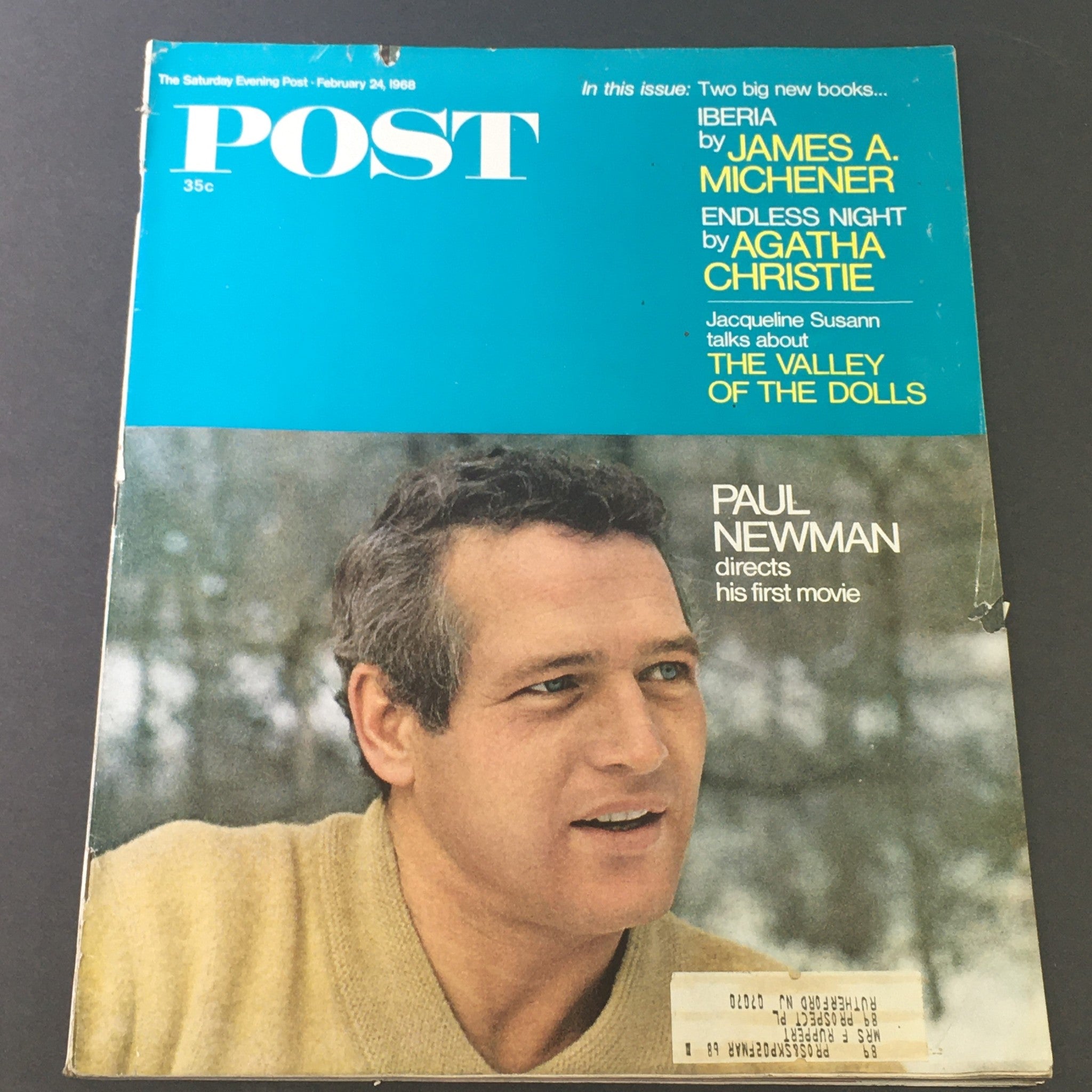 VTG The Saturday Evening Post February 24 1968 - Paul Newman / Valley of Dolls