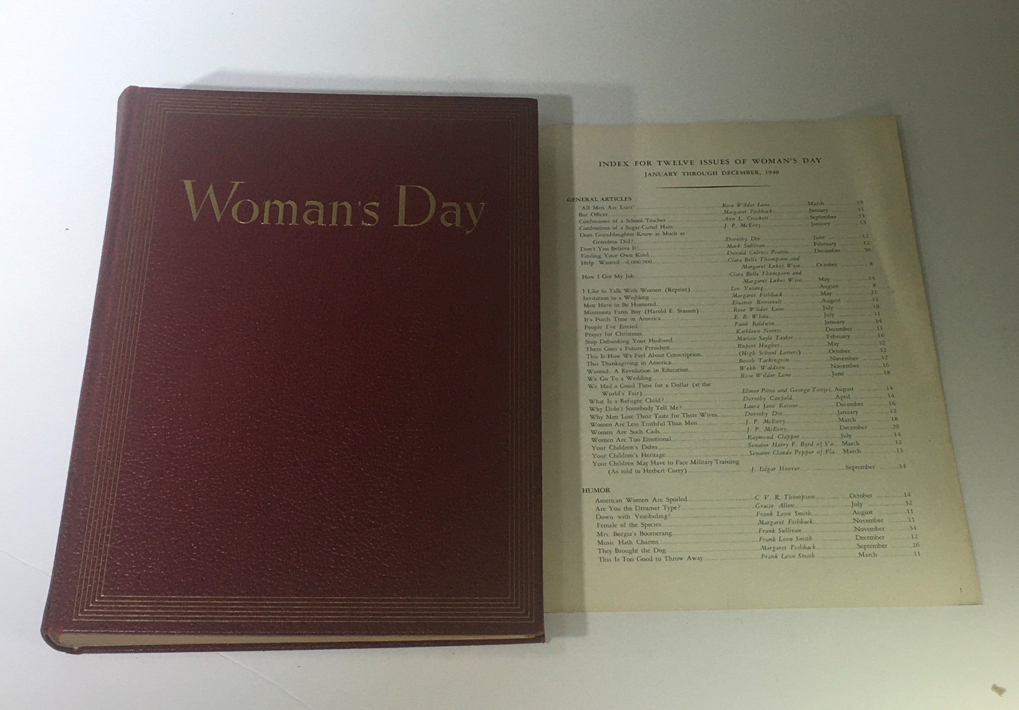 1940 Woman's Day Magazine Complete Year Round In One Book Compilation