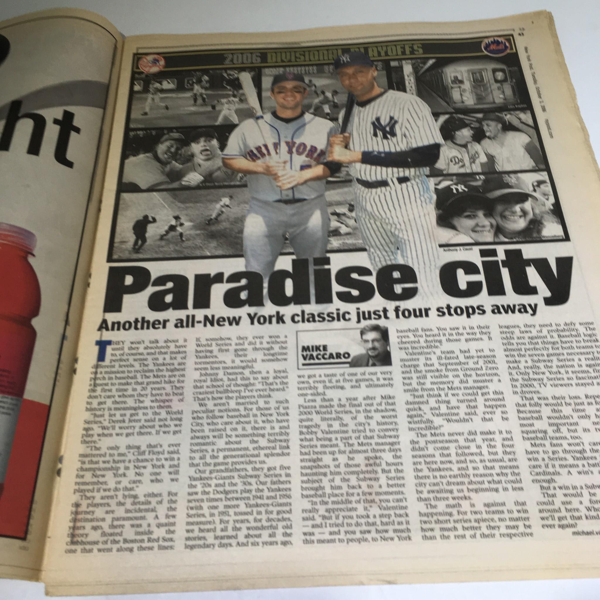 New York Post: Oct 3 2006 Full Steam Ahead