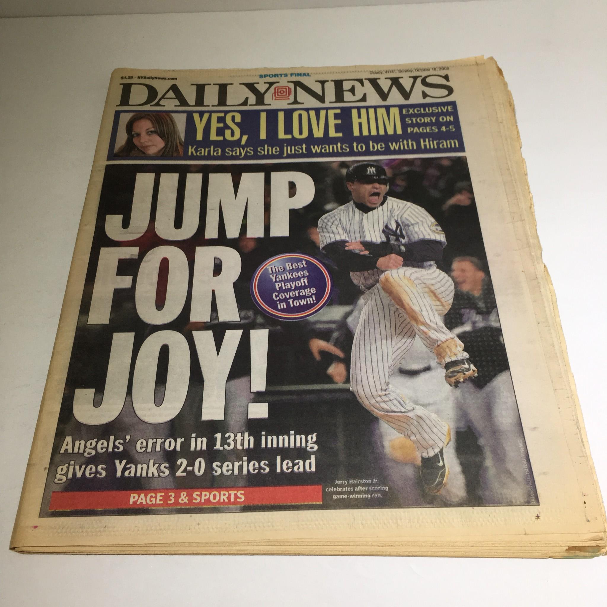 New York Daily News: Oct 18 2009 Jump for Joy