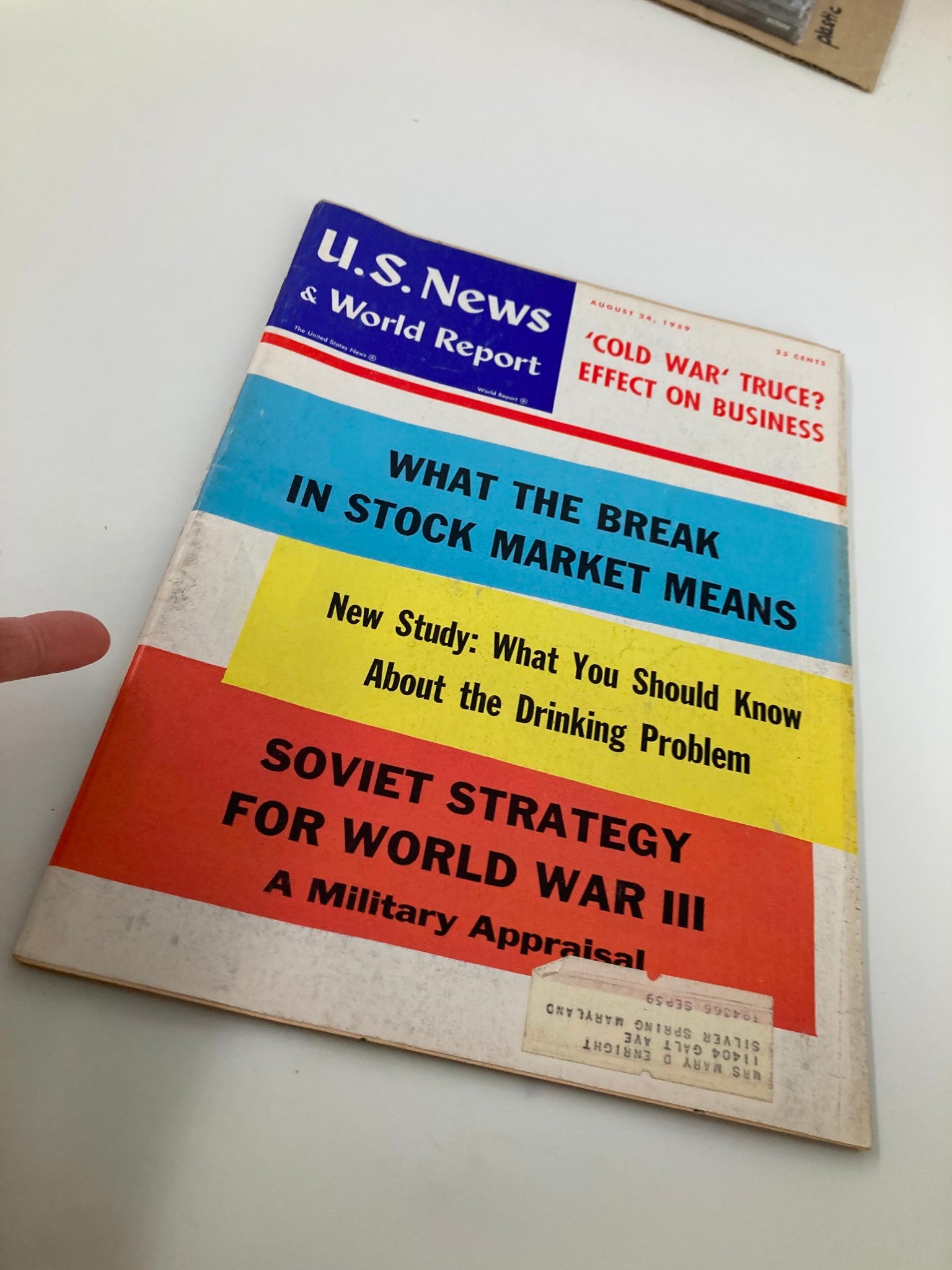 US News & World Report Magazine August 24 1959 Soviet Strategy World War III