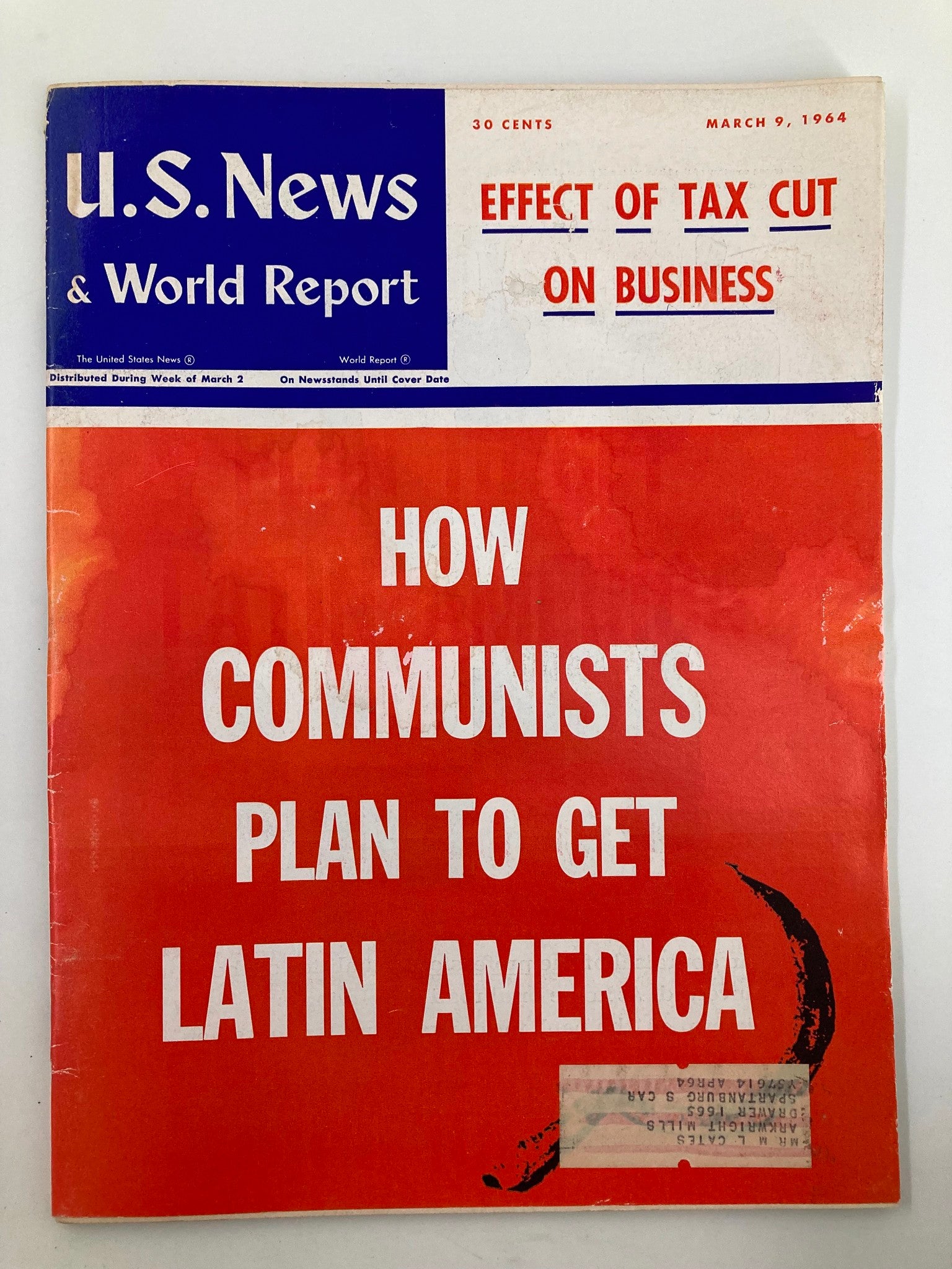 US News & World Report Magazine March 9 1964 Effect of Tax Cut On Business