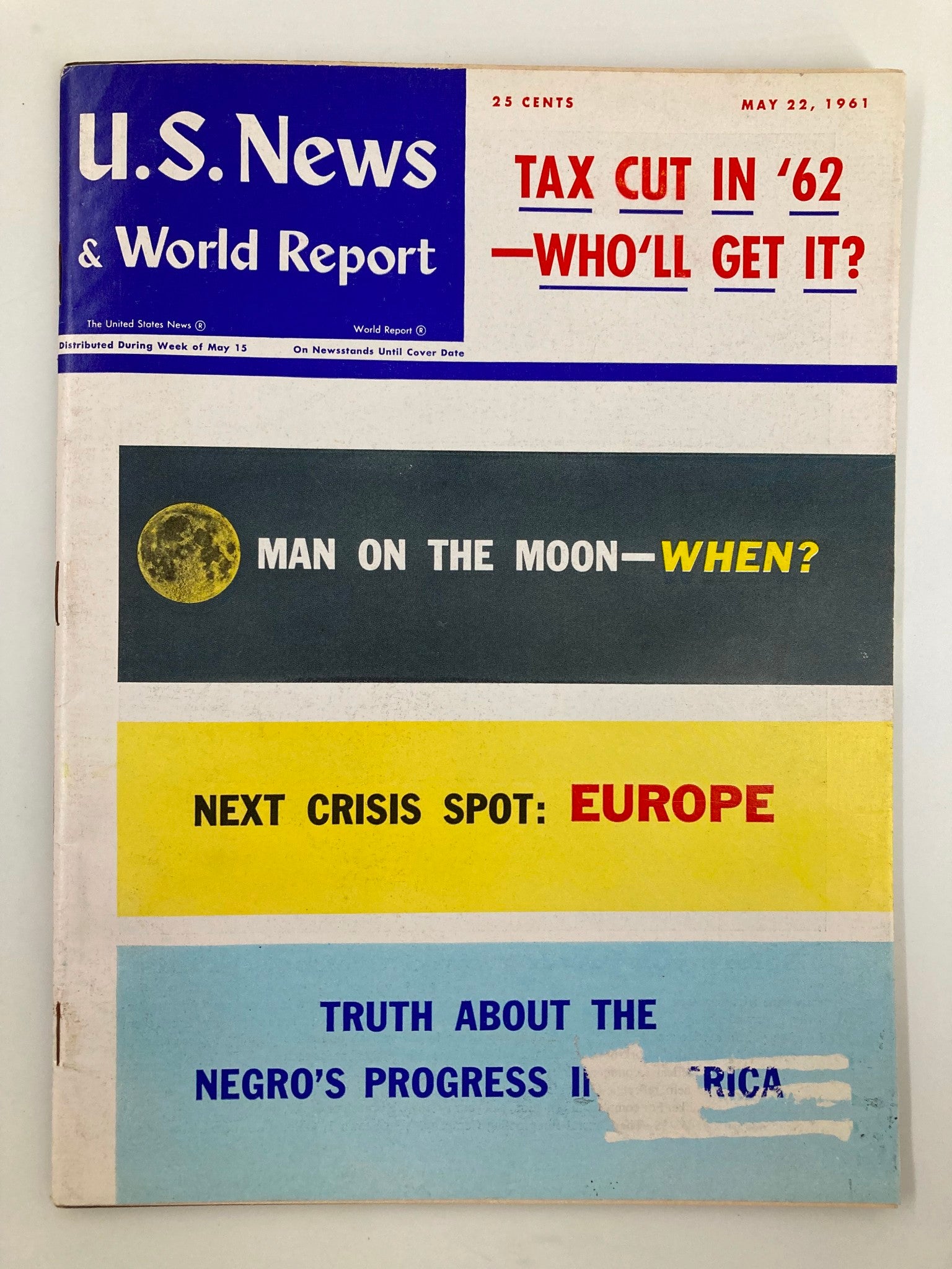 US News & World Report Magazine May 22 1961 Man On The Moon - When?