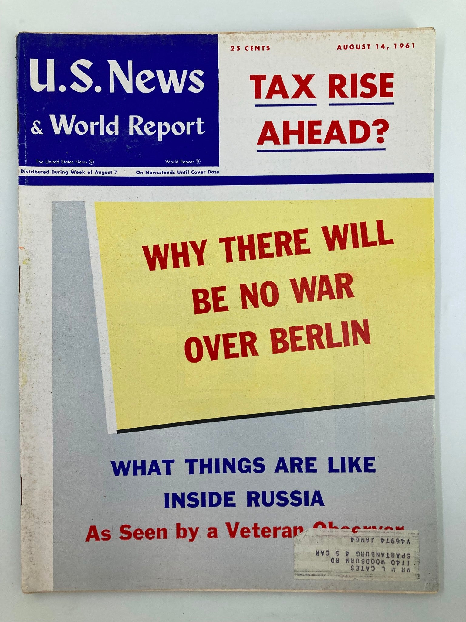 US News & World Report Magazine August 14 1961 What Things Are Inside Russia