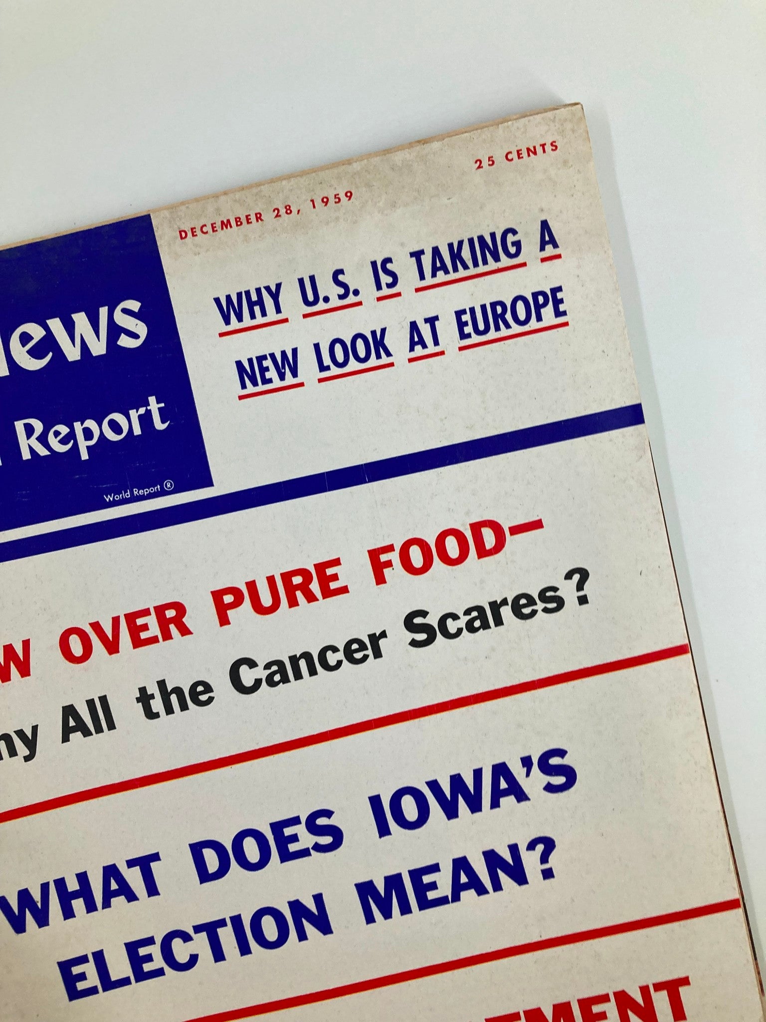 US News & World Report Magazine December 28 1959 Why All The Cancer Scares?