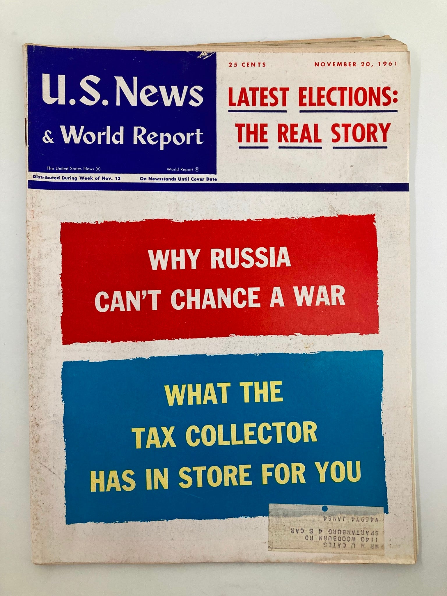 US News & World Report Magazine November 20 1961 Why Russia Can't Chance a War