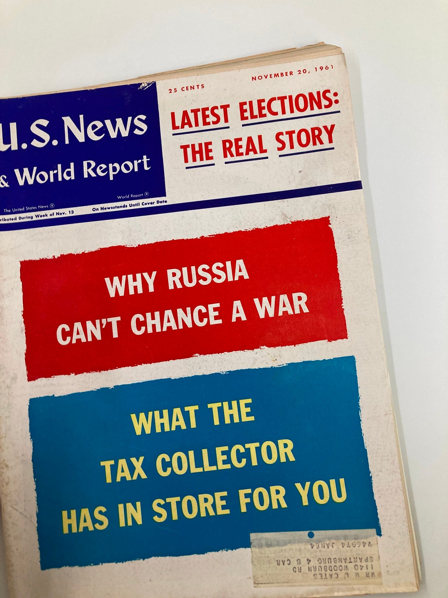 US News & World Report Magazine November 20 1961 Why Russia Can't Chance a War