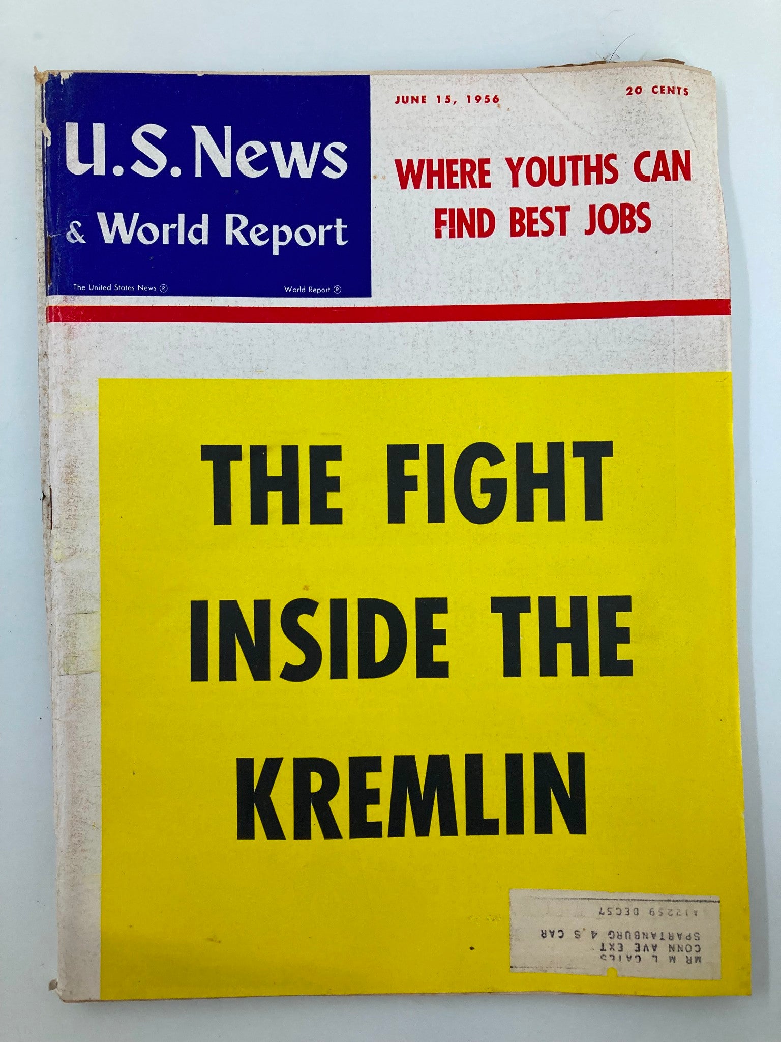 US News & World Report Magazine June 15 1956 The Fight Inside The Kremlin