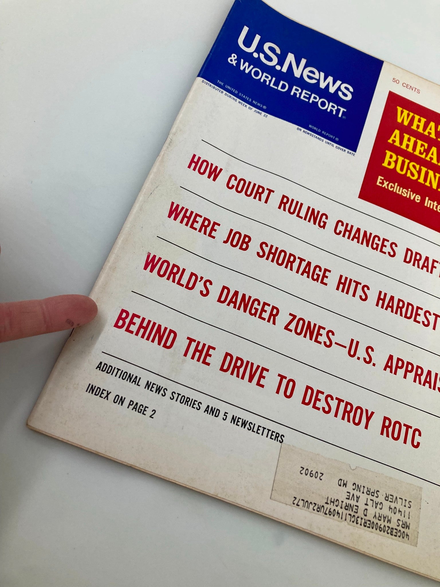 US News & World Report Magazine June 29 1970 How Court Ruling Changes Draft