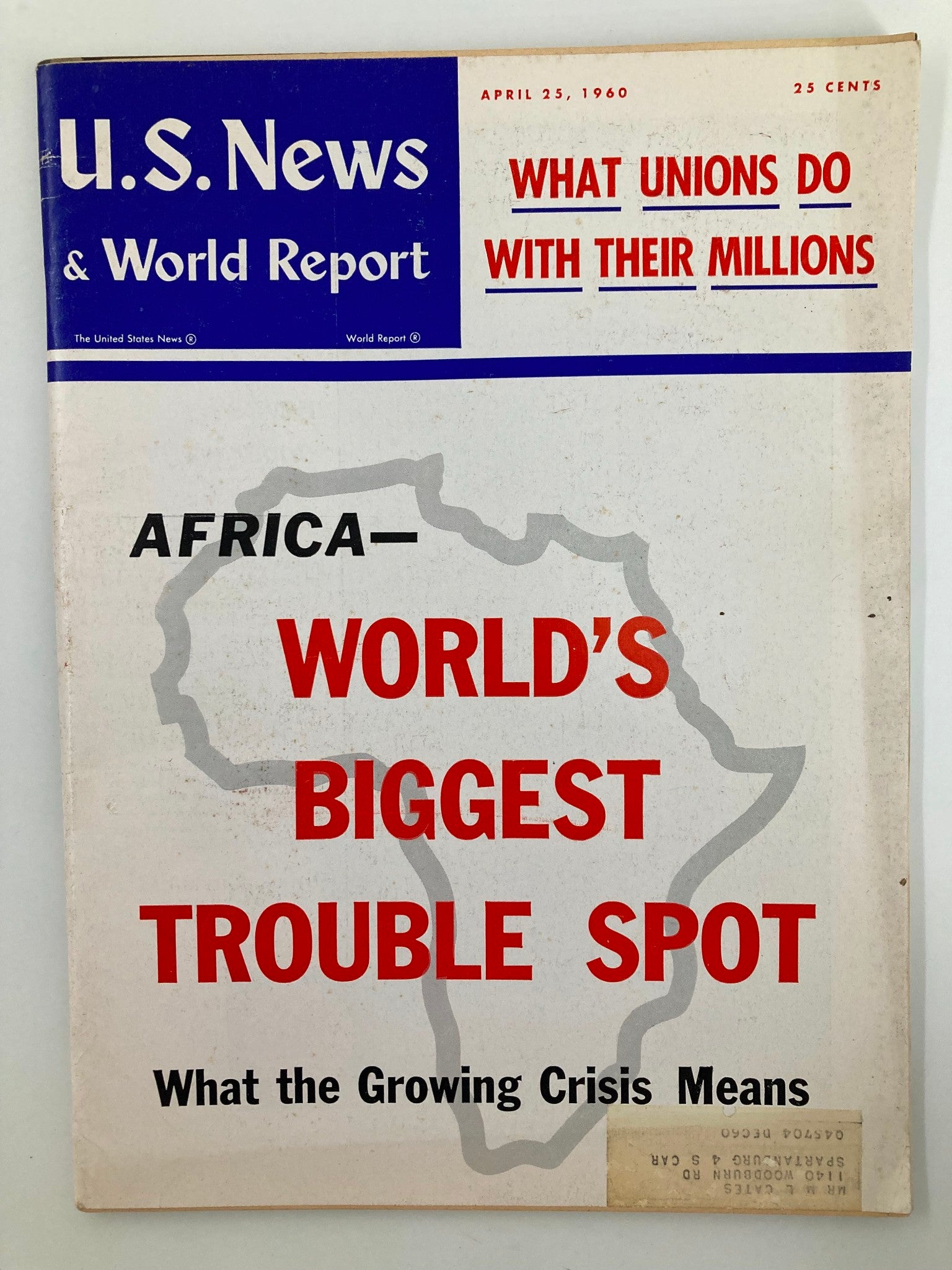 US News & World Report Magazine April 23 1960 World's Biggest Trouble Spot