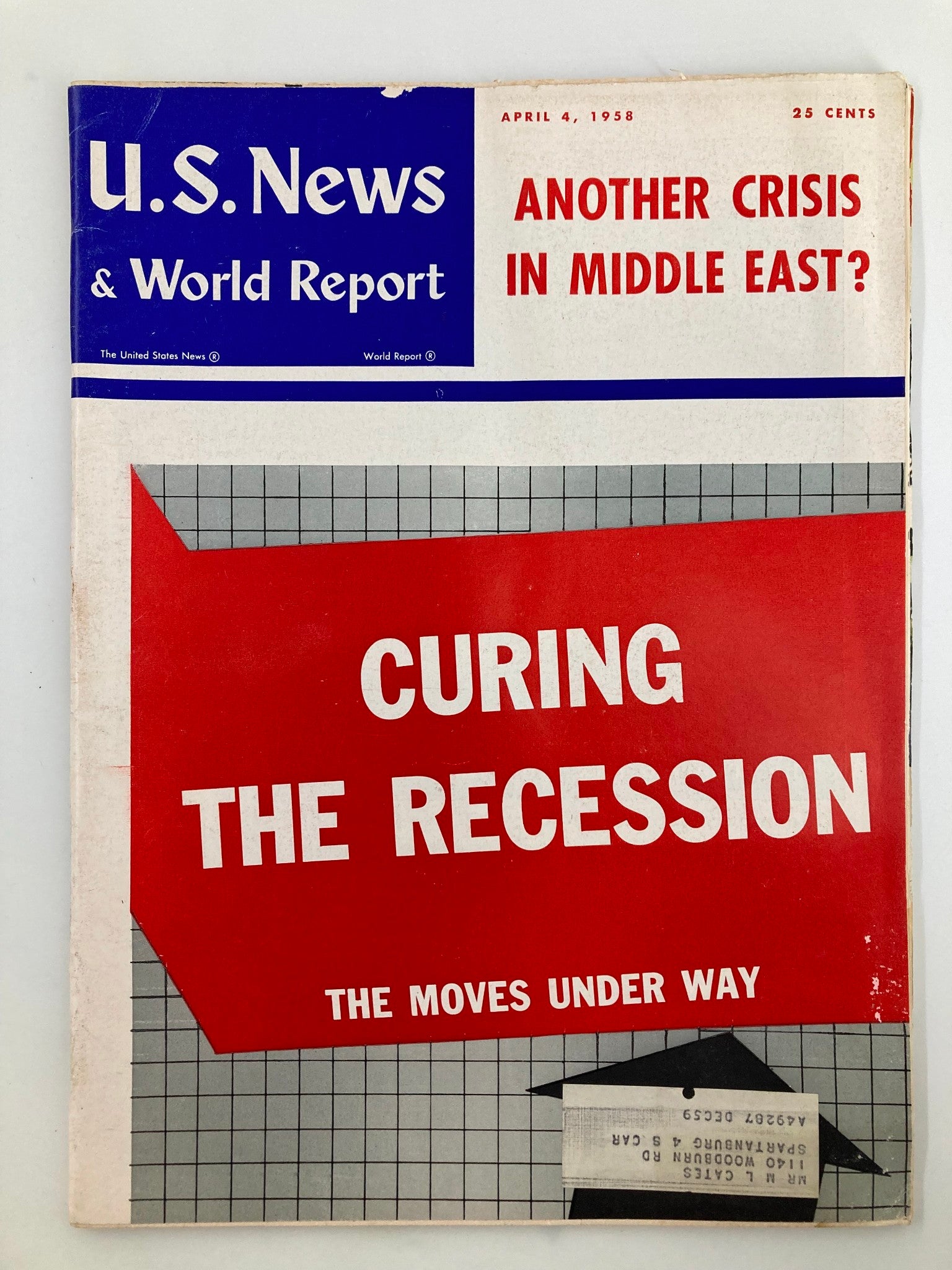 US News & World Report Magazine April 4 1958 Another Crisis in Middle East?