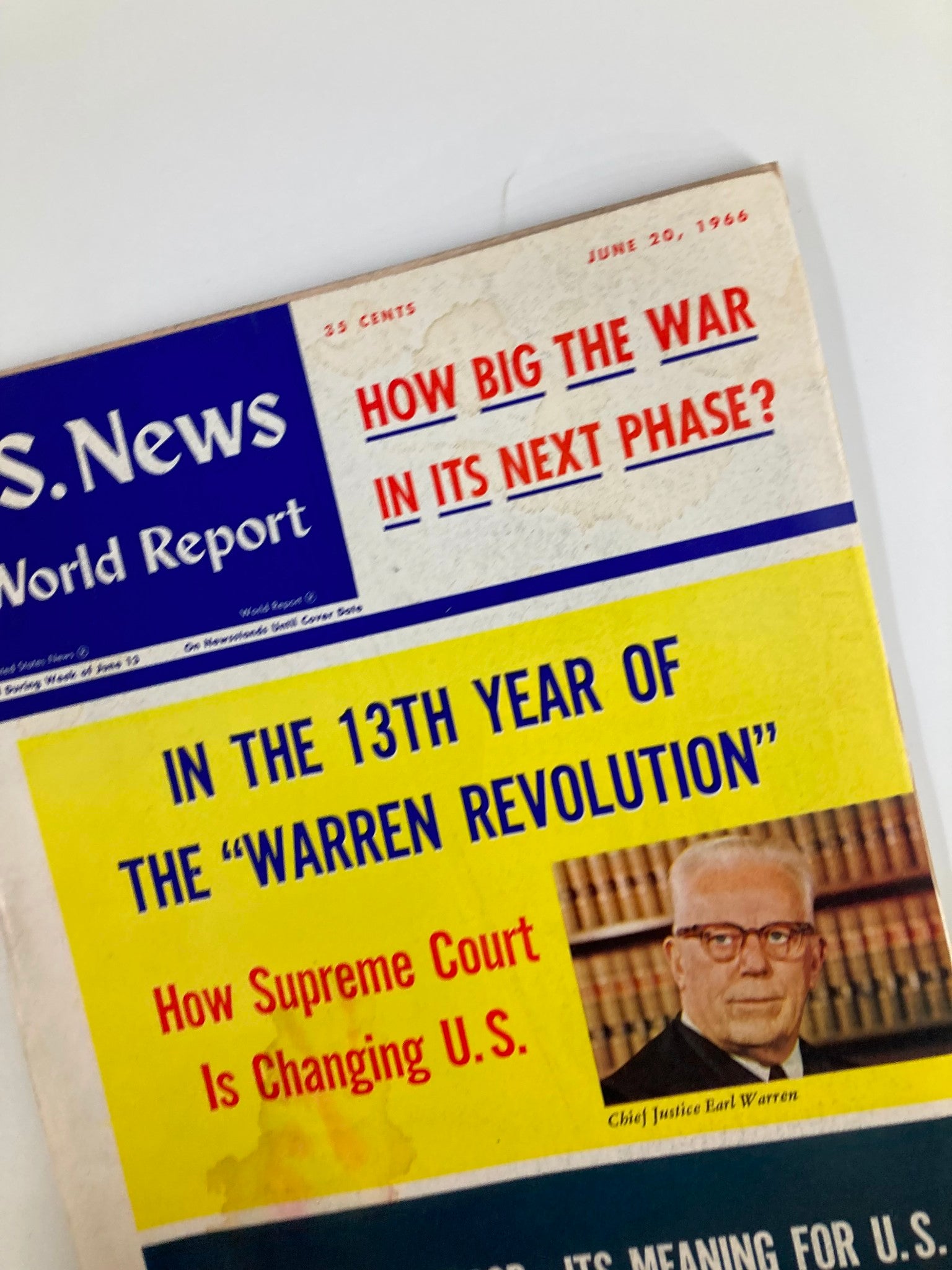 US News & World Report Magazine June 20 1966 How Supreme Court is Changing U.S.