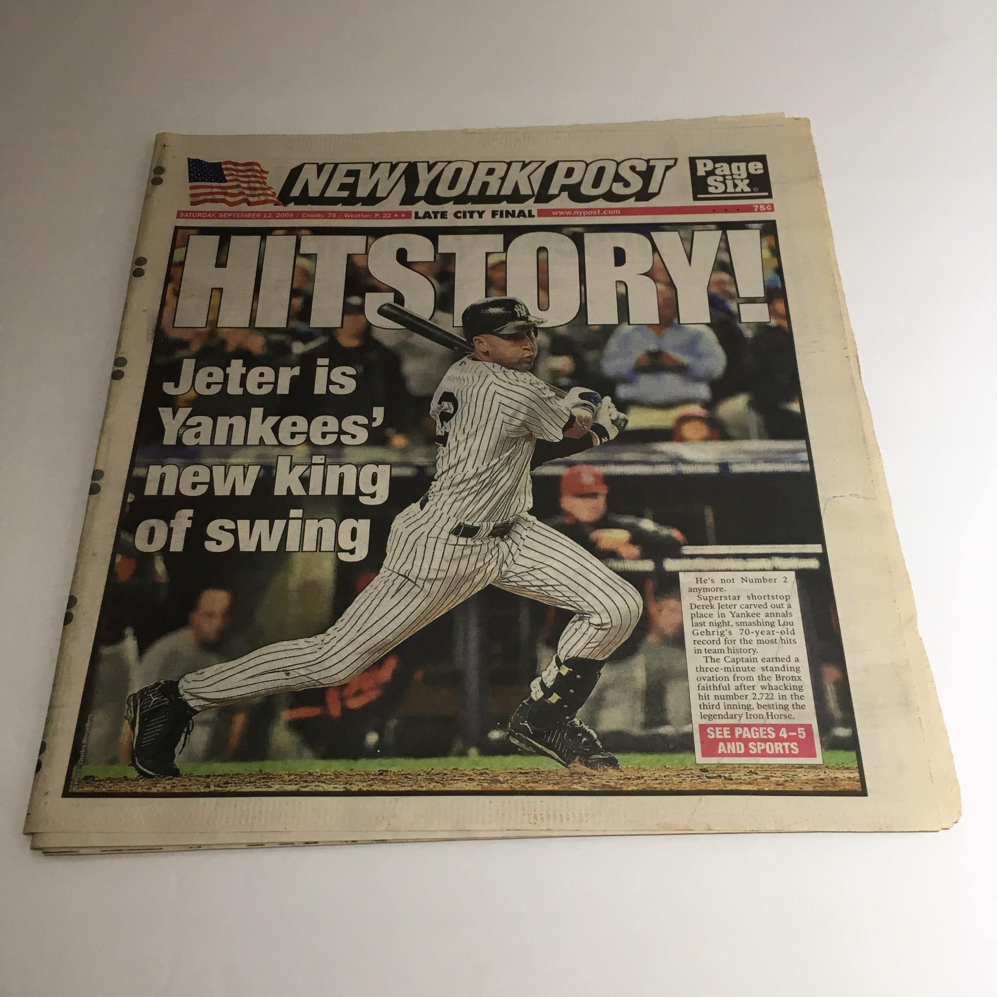 NY Post: Sept 12 2009, Jeter is Yankees' New King of King