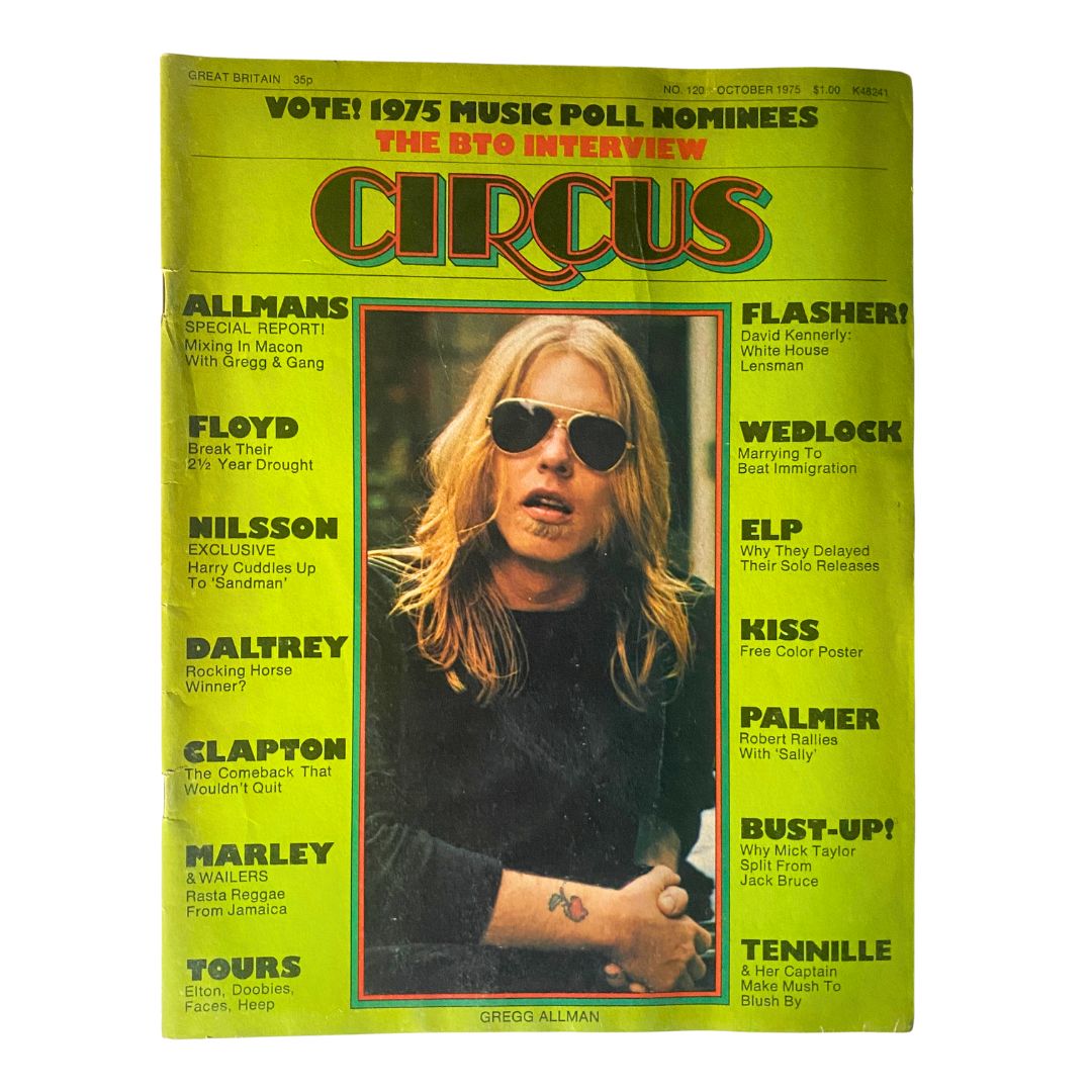 VTG Circus Magazine October 1975 No. 120 Greg Allman No Label