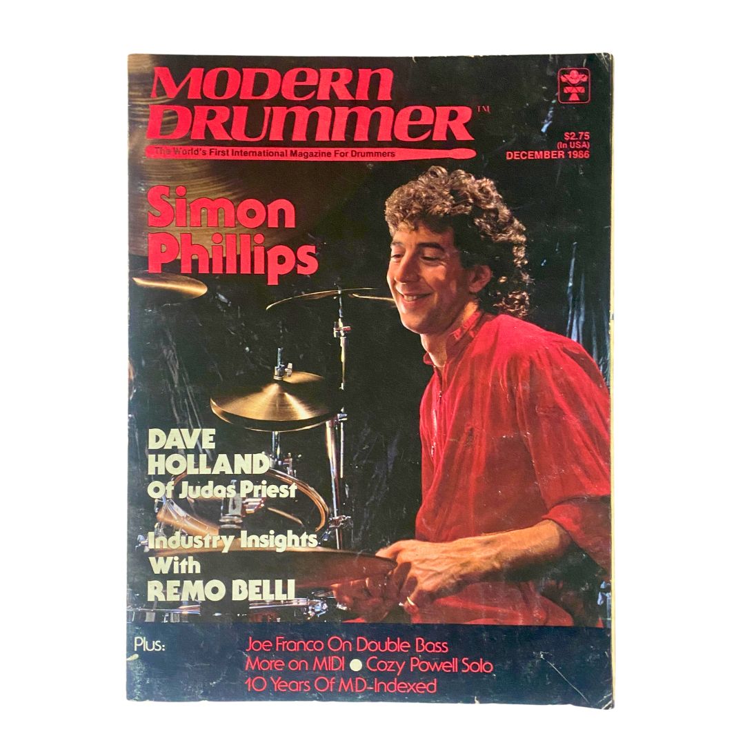 VTG Modern Drummer Magazine December 1986 Vol 10 No. 12 Simon Phillips No Label