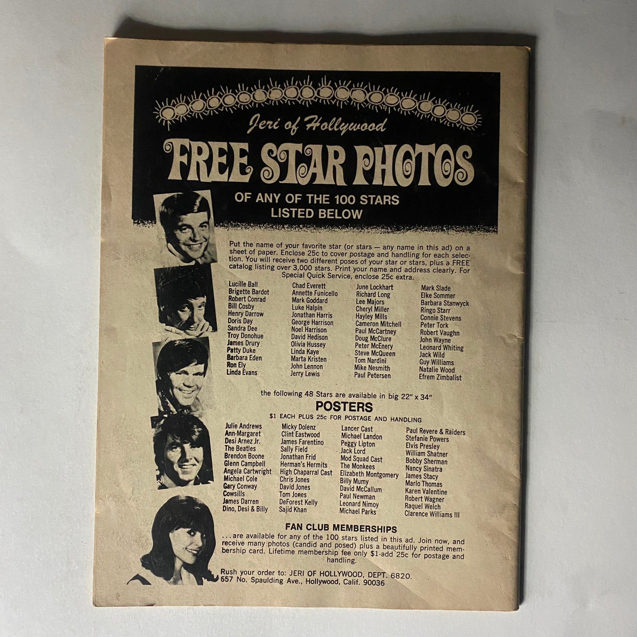 VTG Top Stars Magazine 1970 Teen Idols Issue Paul McCartney No Label