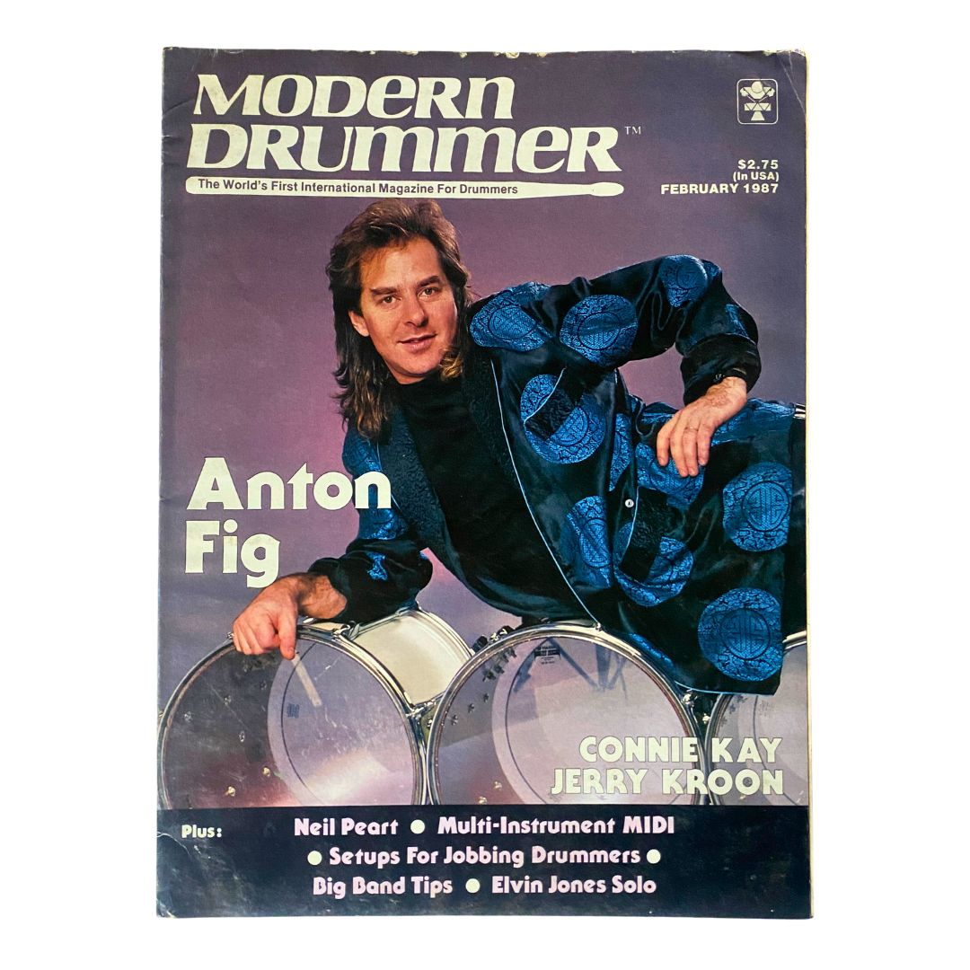 VTG Modern Drummer Magazine February 1987 Vol 11 No. 2 Anton Fig No Label