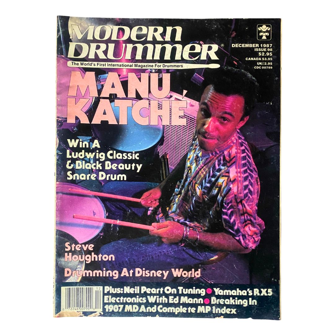 VTG Modern Drummer Magazine December 1987 No. 98 Manu Katche No Label