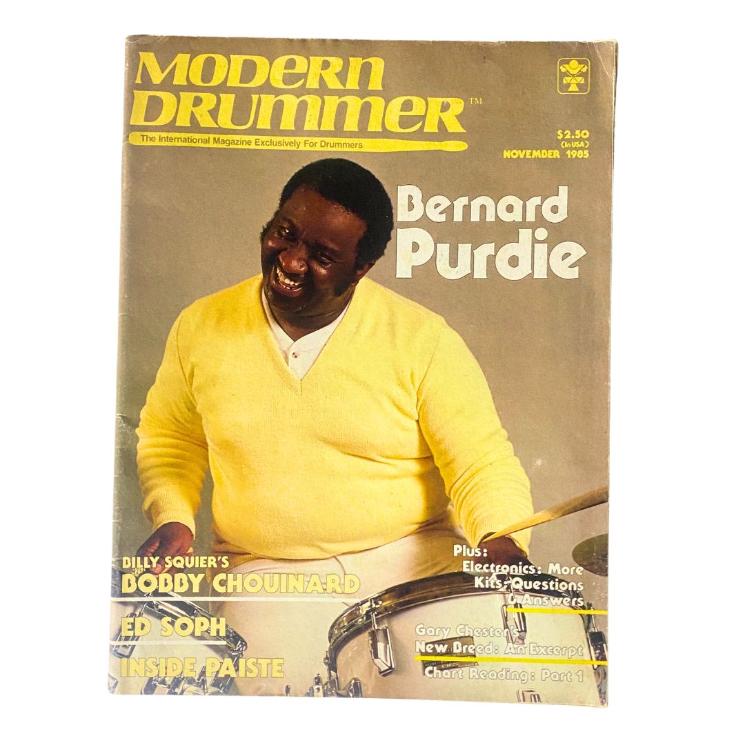 VTG Modern Drummer Magazine November 1985 Vol 9 No. 11 Bernard Purdie No Label