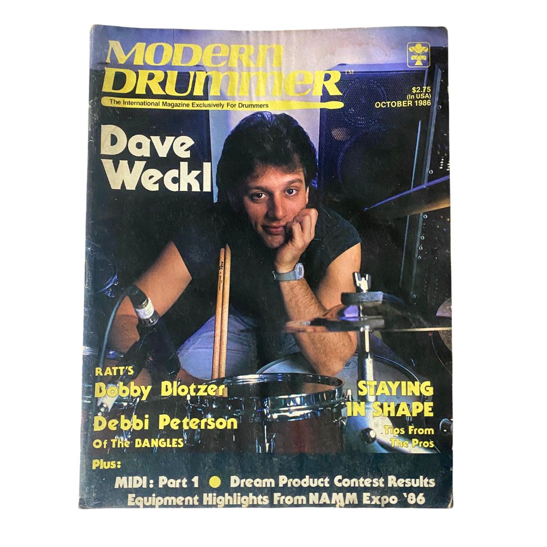 VTG Modern Drummer Magazine October 1986 Dave Weckl GD Interior No Label