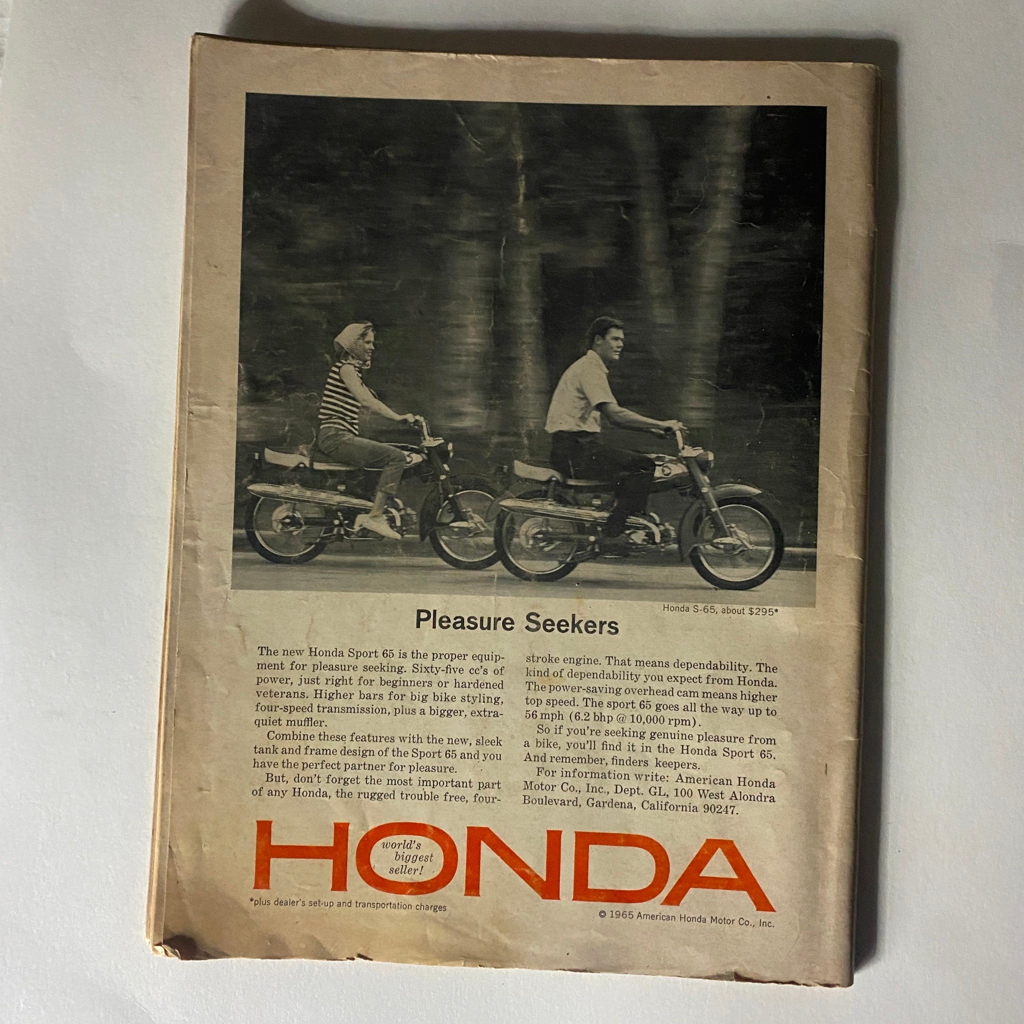 VTG Cycle World Magazine July 1965 Vol 4 No. 7 Motorcycle Show No Label