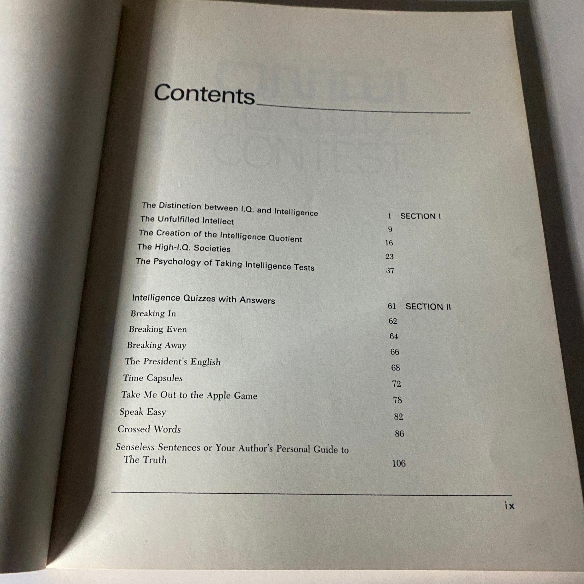 1985 Omni I.Q. Quiz Contest Book by Marilyn Vos Savant