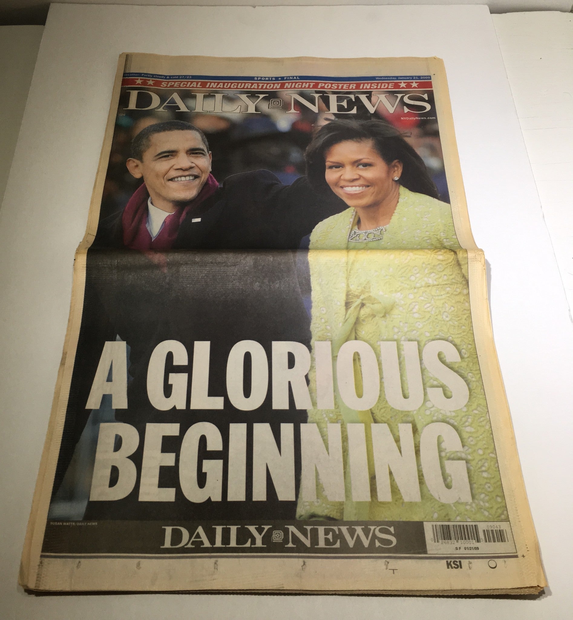 New York Daily News: Jan 21 2009, A Glorious Beginning