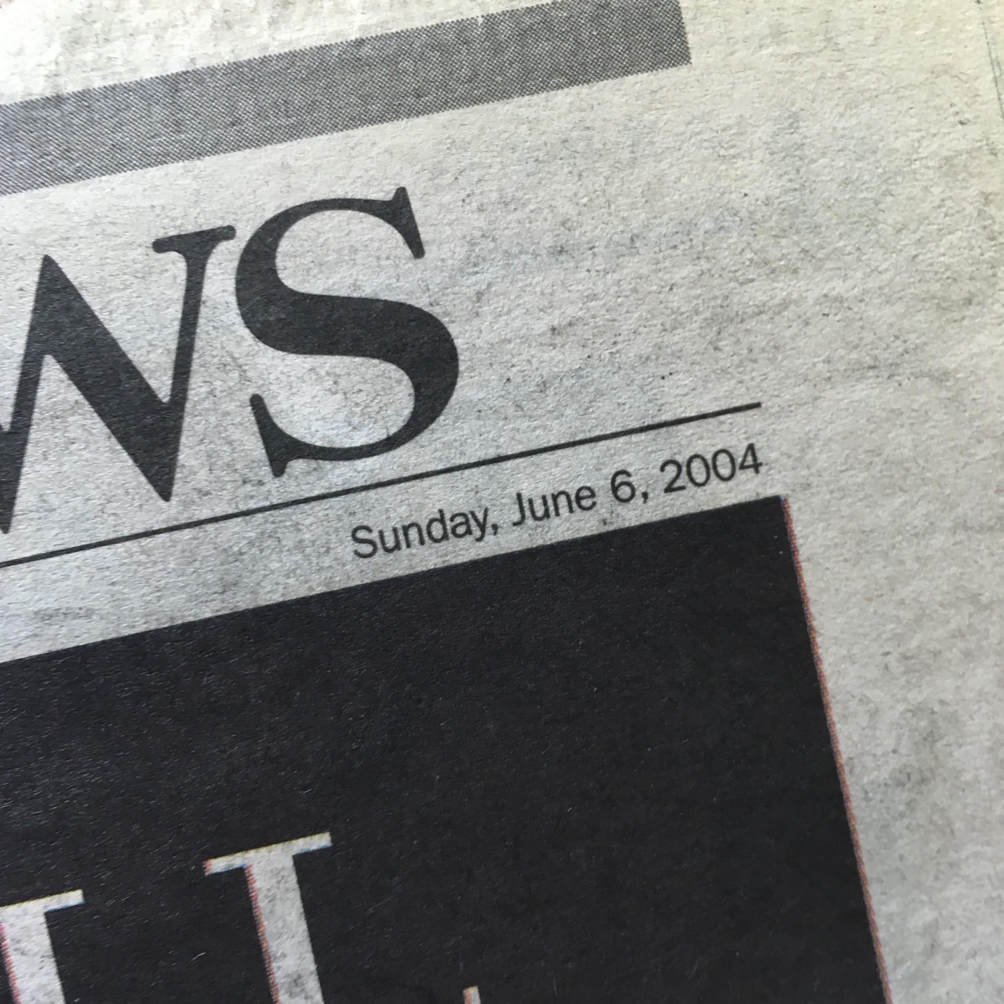 New York Daily News: 06/6/04, Farewell Ronald Reagan 1911-2004