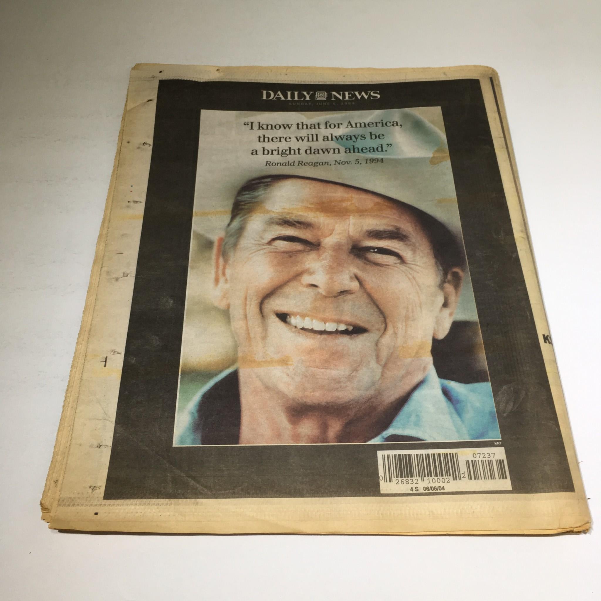 New York Daily News: 06/6/04, Farewell Ronald Reagan 1911-2004