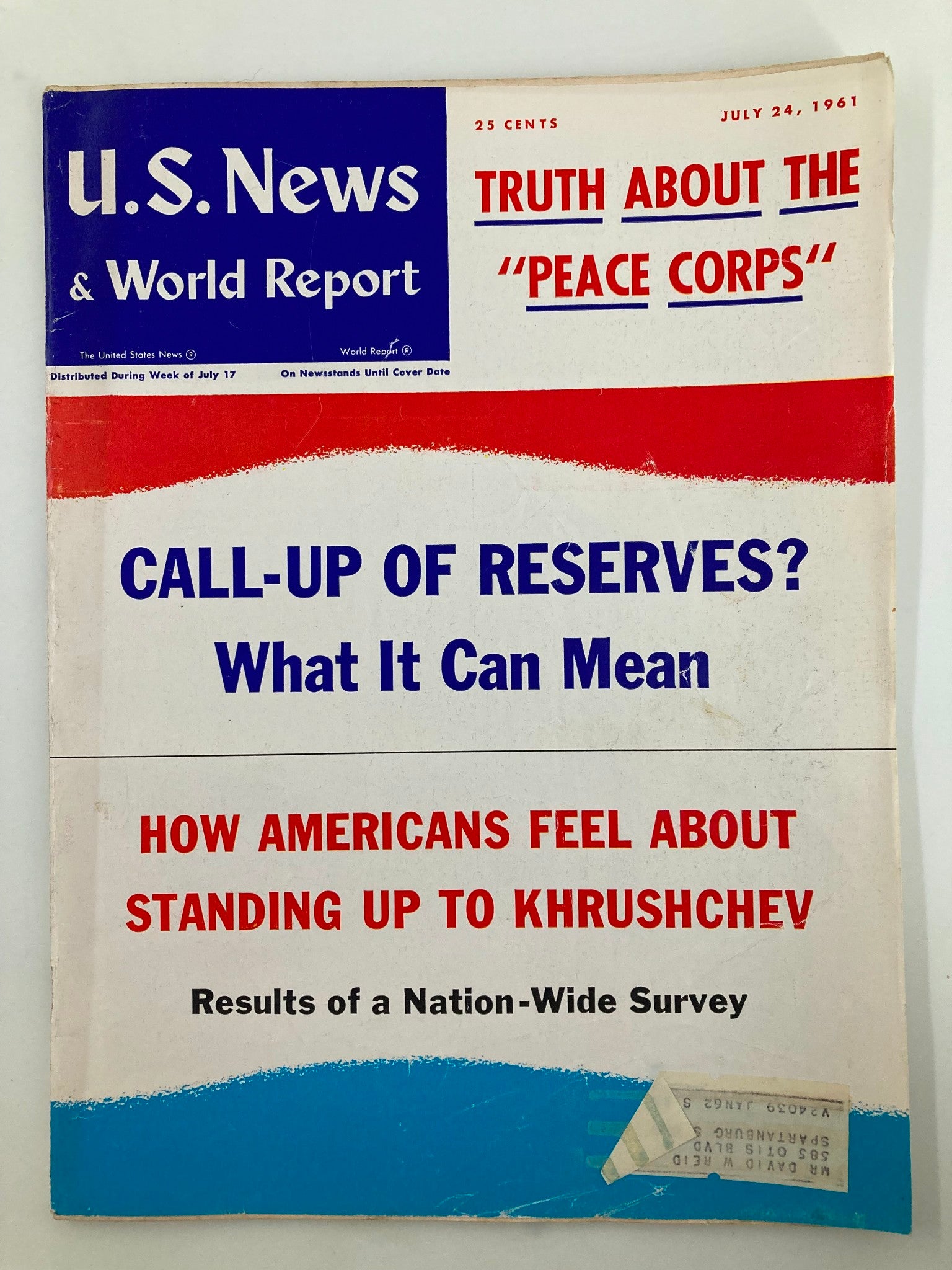 US News & World Report Magazine July 24 1961 Truth About The 'Peace Corps'