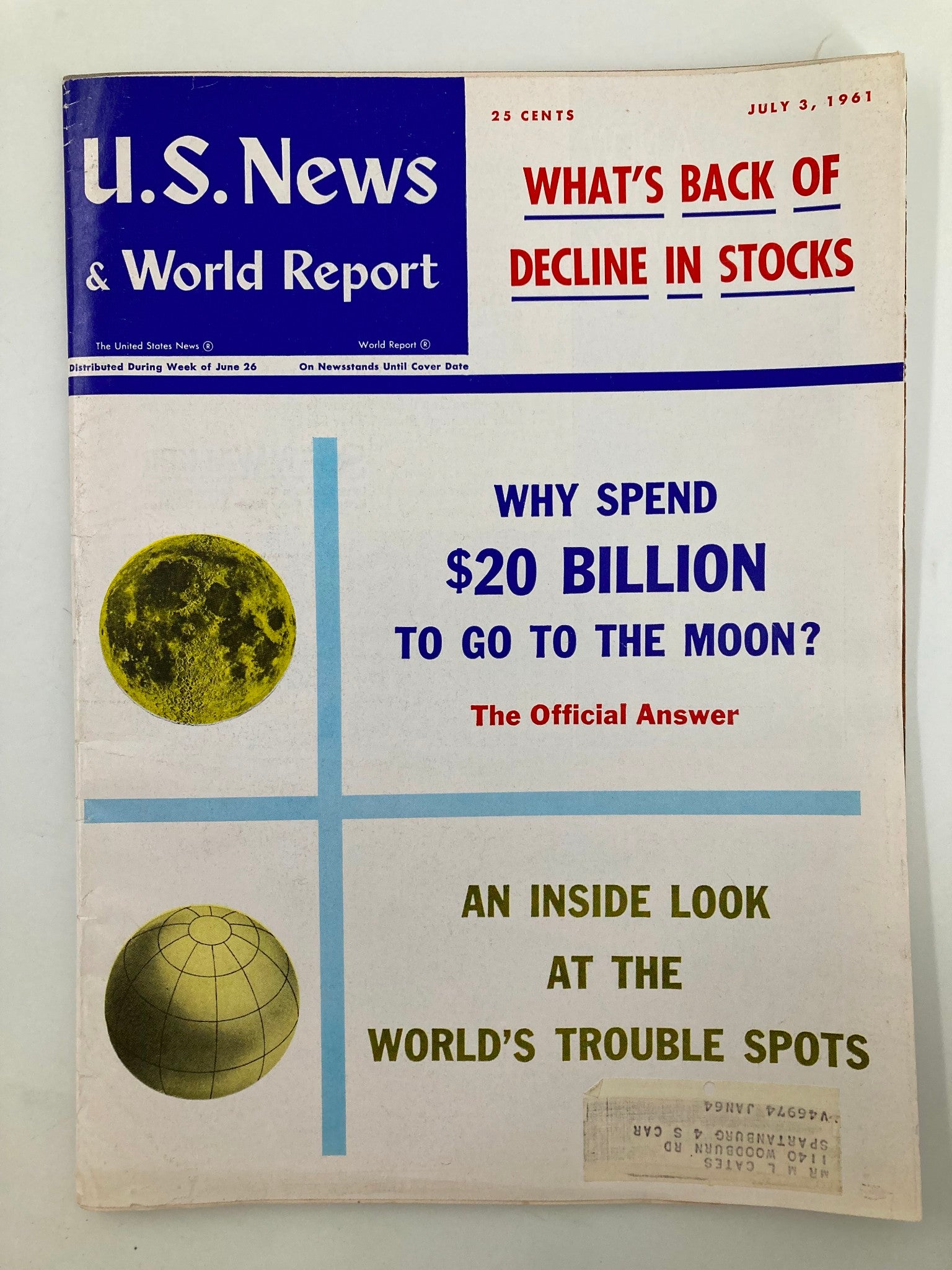 US News & World Report Magazine July 3 1961 What's Back of Decline in Stocks