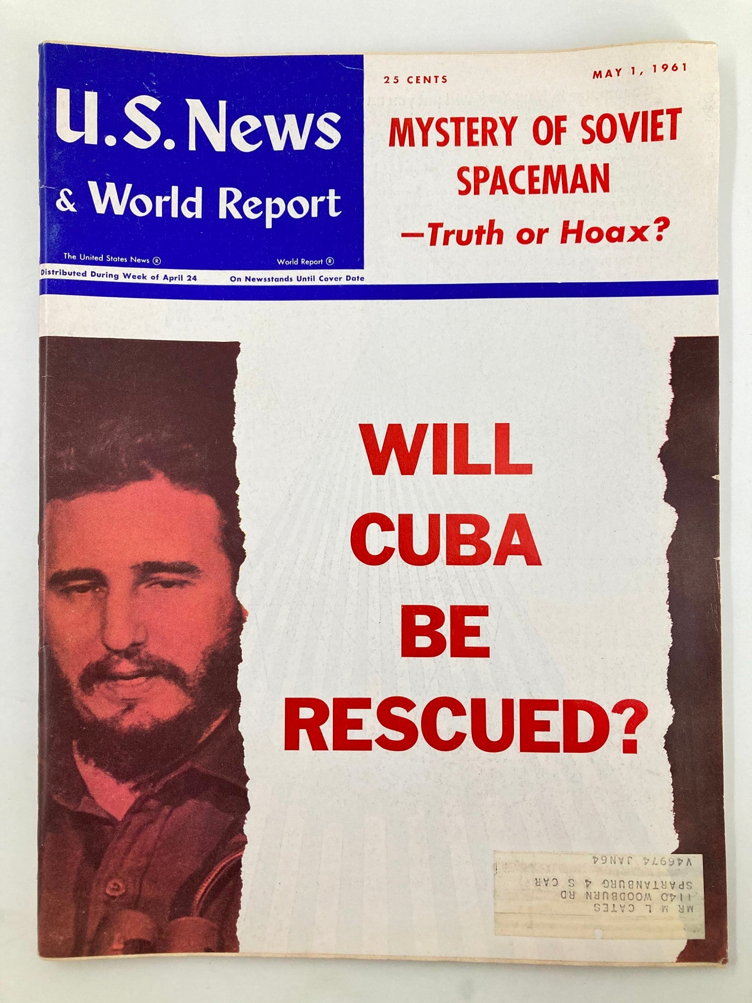 US News & World Report Magazine May 1 1961 Mystery of Soviet Spaceman