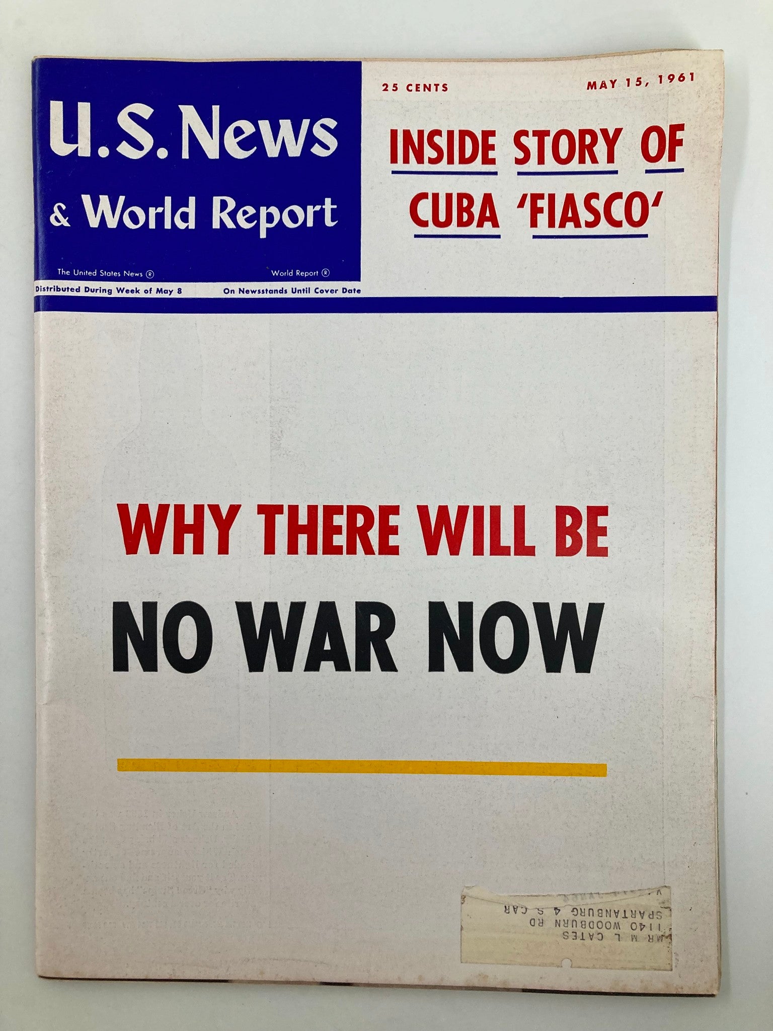 US News & World Report Magazine May 15 1961 Inside Story of Cuba 'Fiasco'