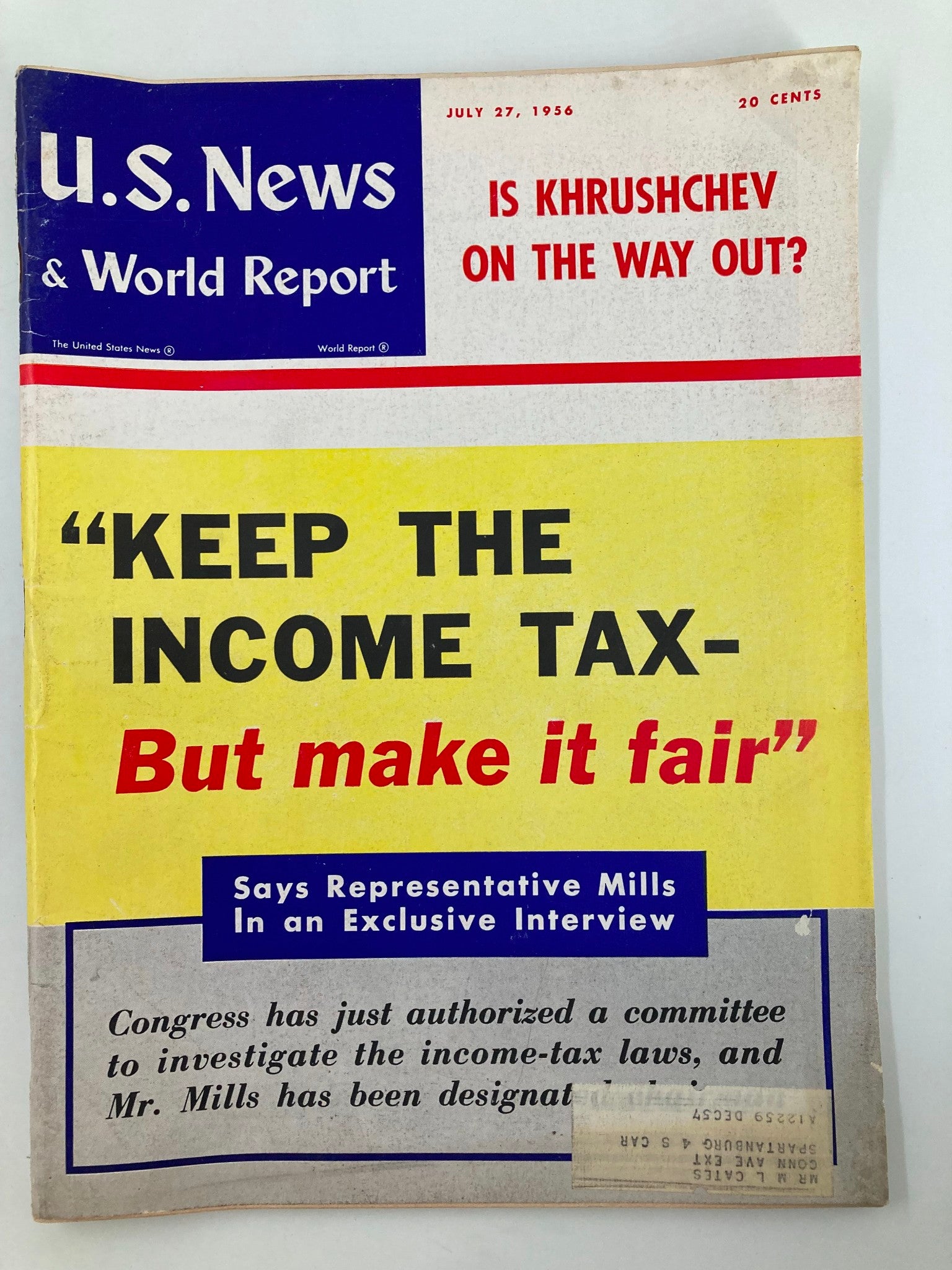 US News & World Report Magazine July 27 1956 Is Khrushchev On The Way Out?