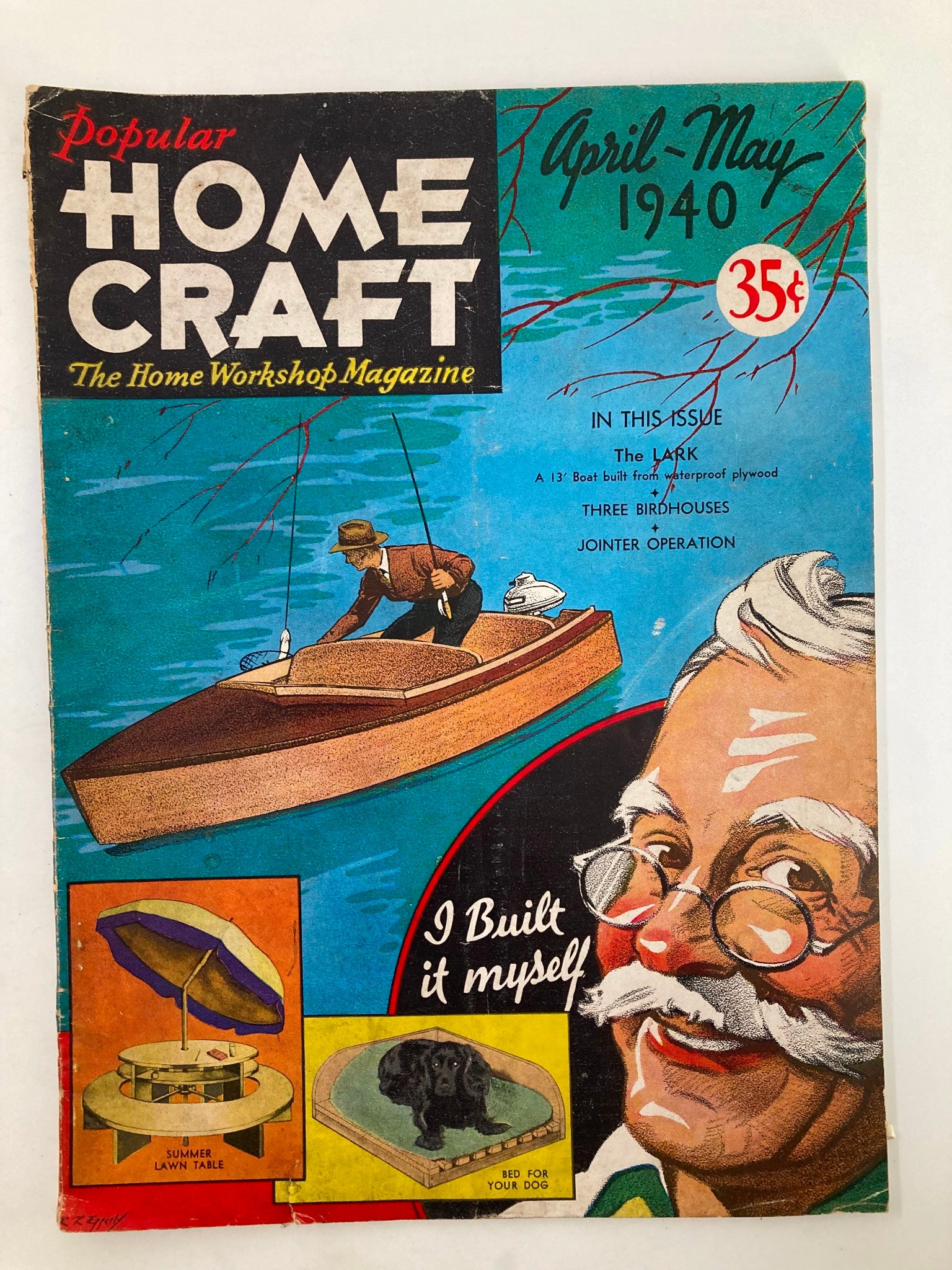 VTG Popular Home Craft Magazine April 1940 Wood Cigarette Case No Label