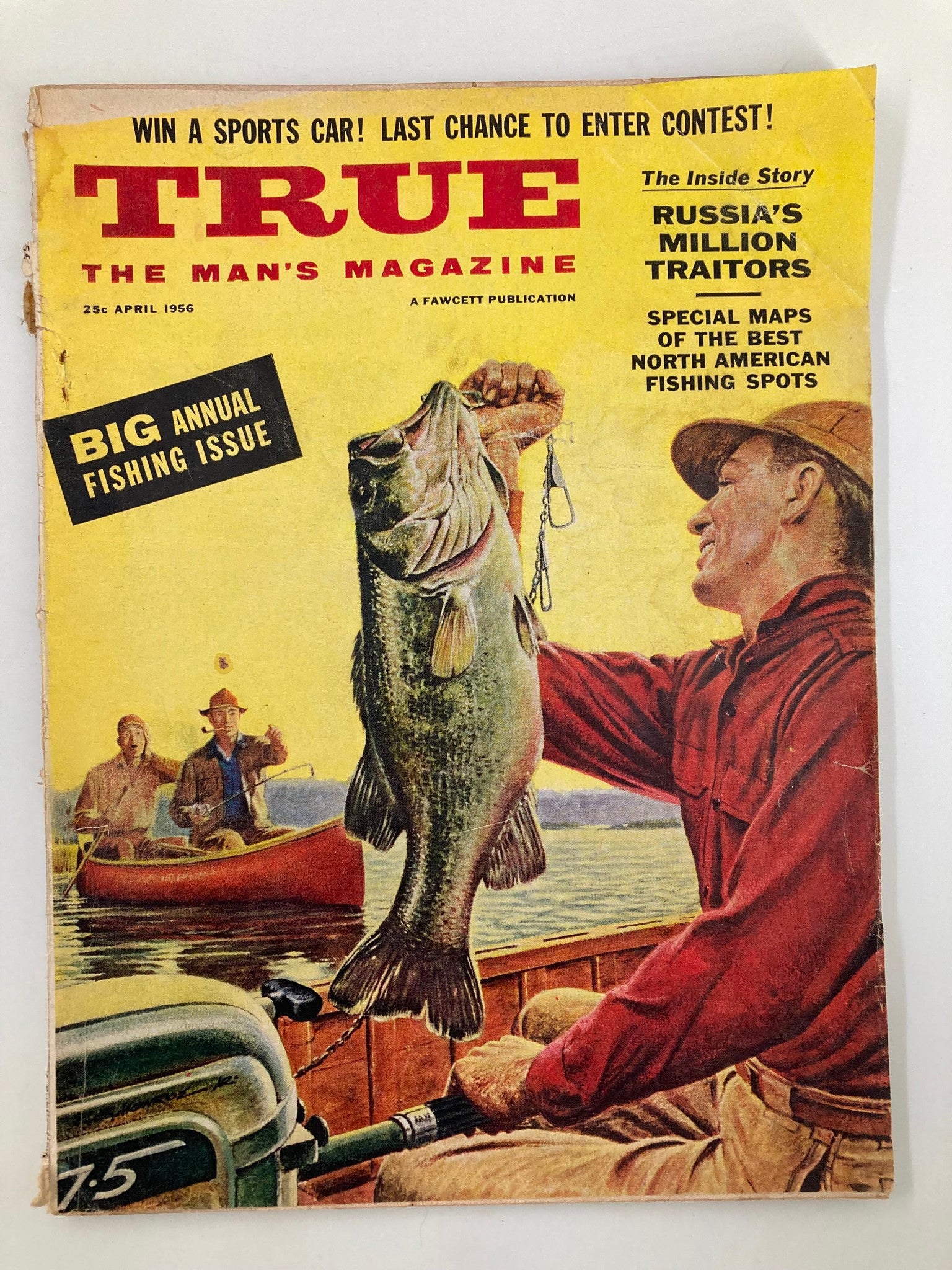 TRUE The Man's Magazine April 1956 Russia's Million Traitors No Label