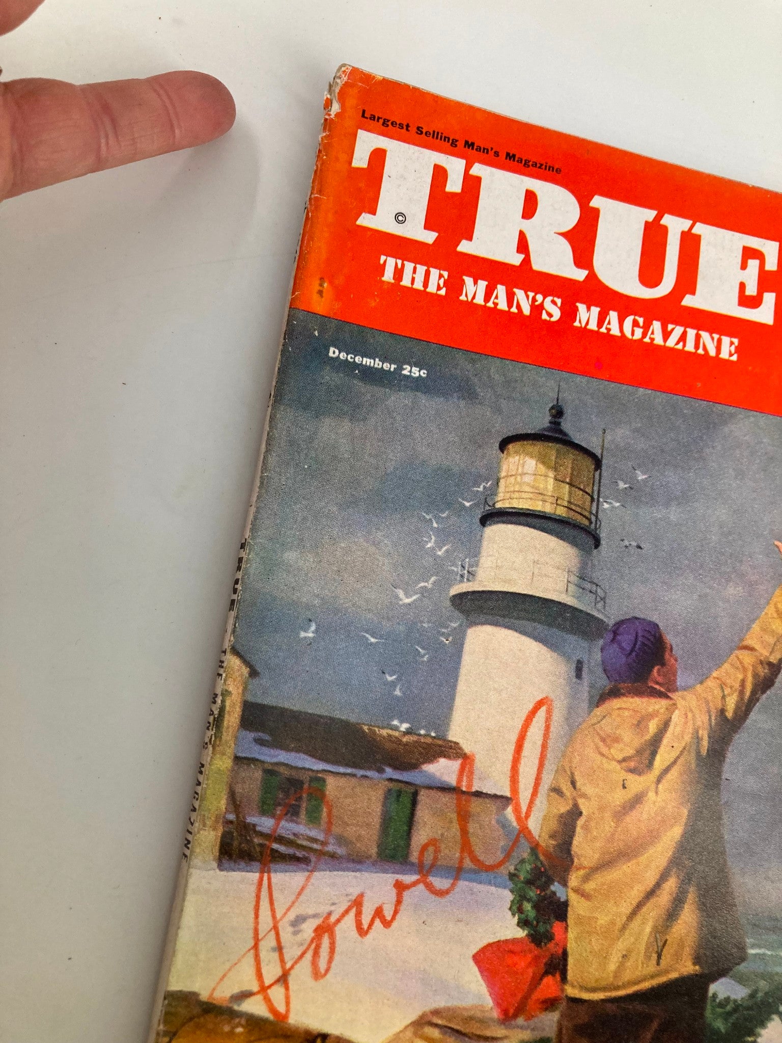 TRUE The Man's Magazine December 1949 A Christmas Cover No Label