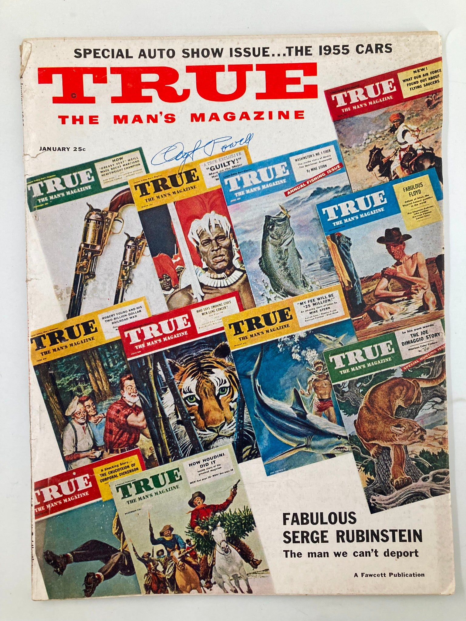 TRUE The Man's Magazine January 1955 Fabulous Serge Rubinstein No Label