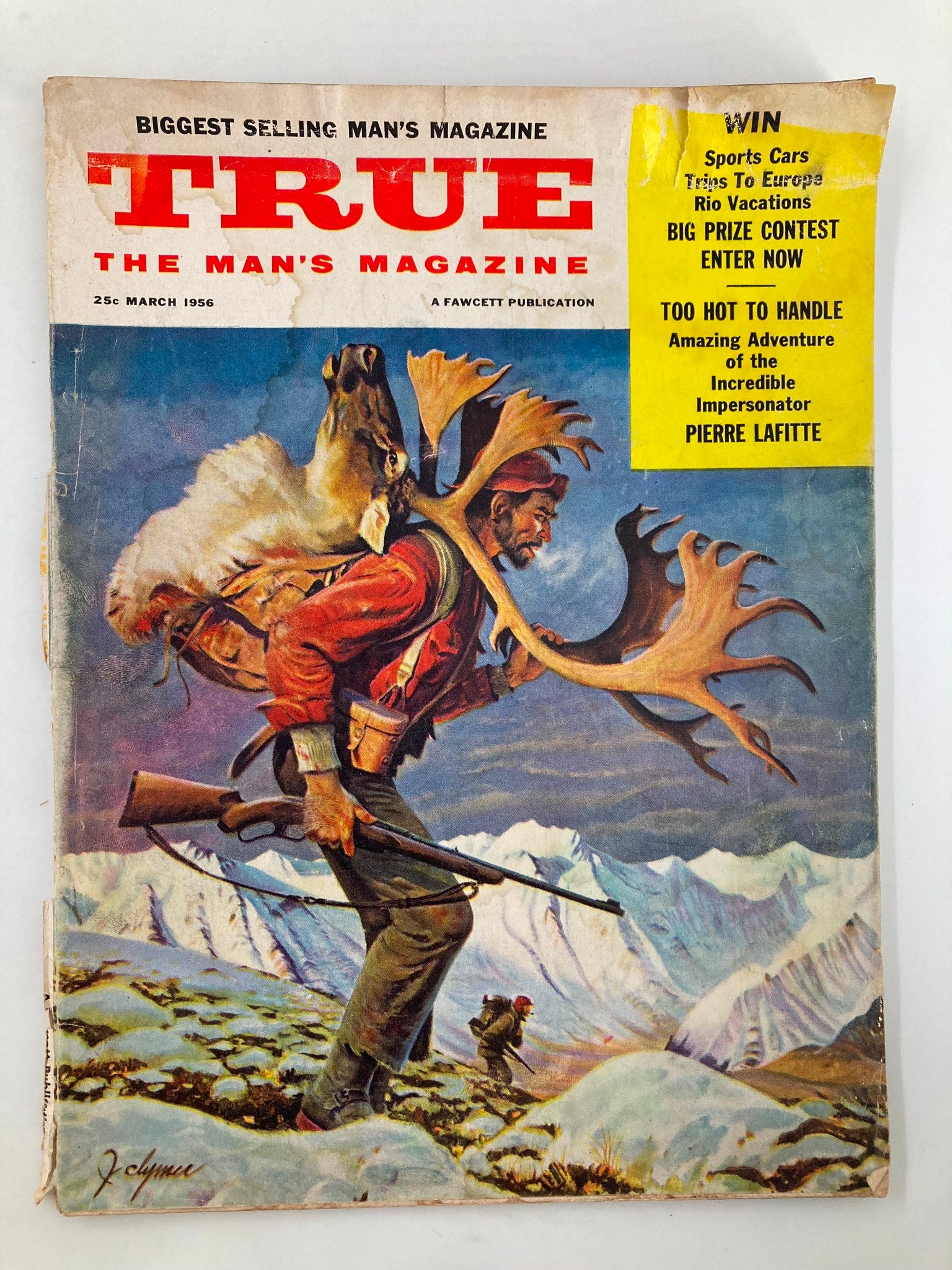 TRUE The Man's Magazine March 1956 The Case of the Deadly Landlord No Label